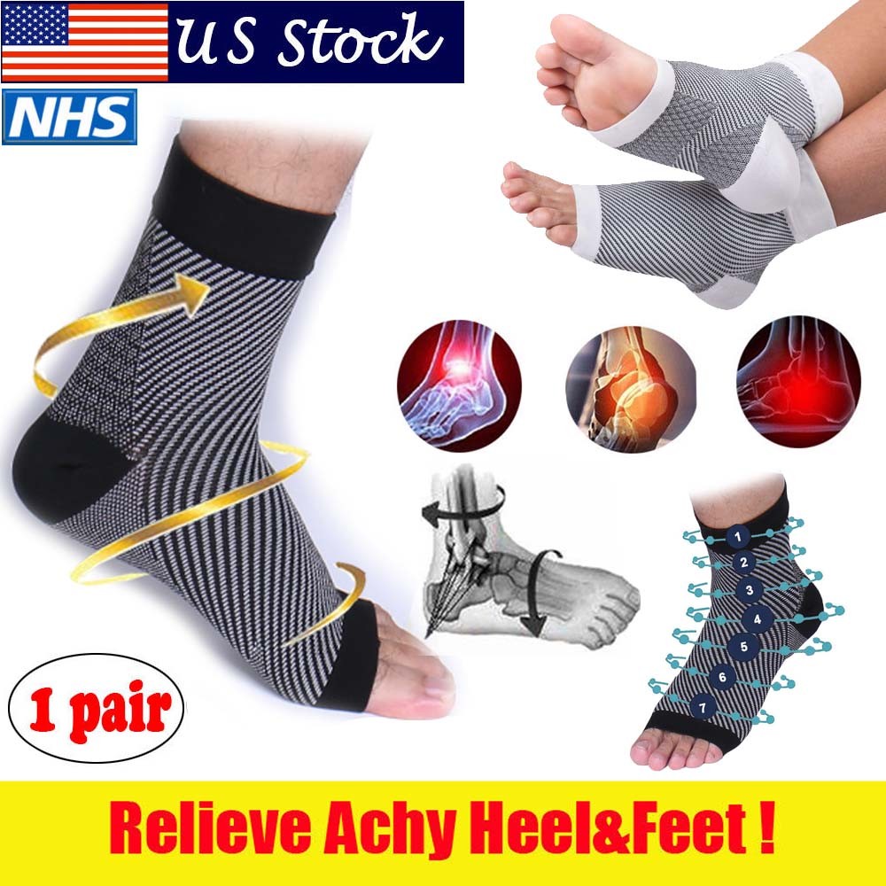 Plantar Fasciitis Compression Socks Heel Foot Arch Pain Relief Support COPPER