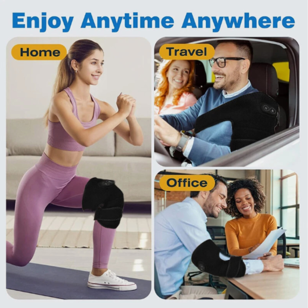 3 In 1 Electric Heated Shoulder Massager Brace with Vibration Joint Pain Relief