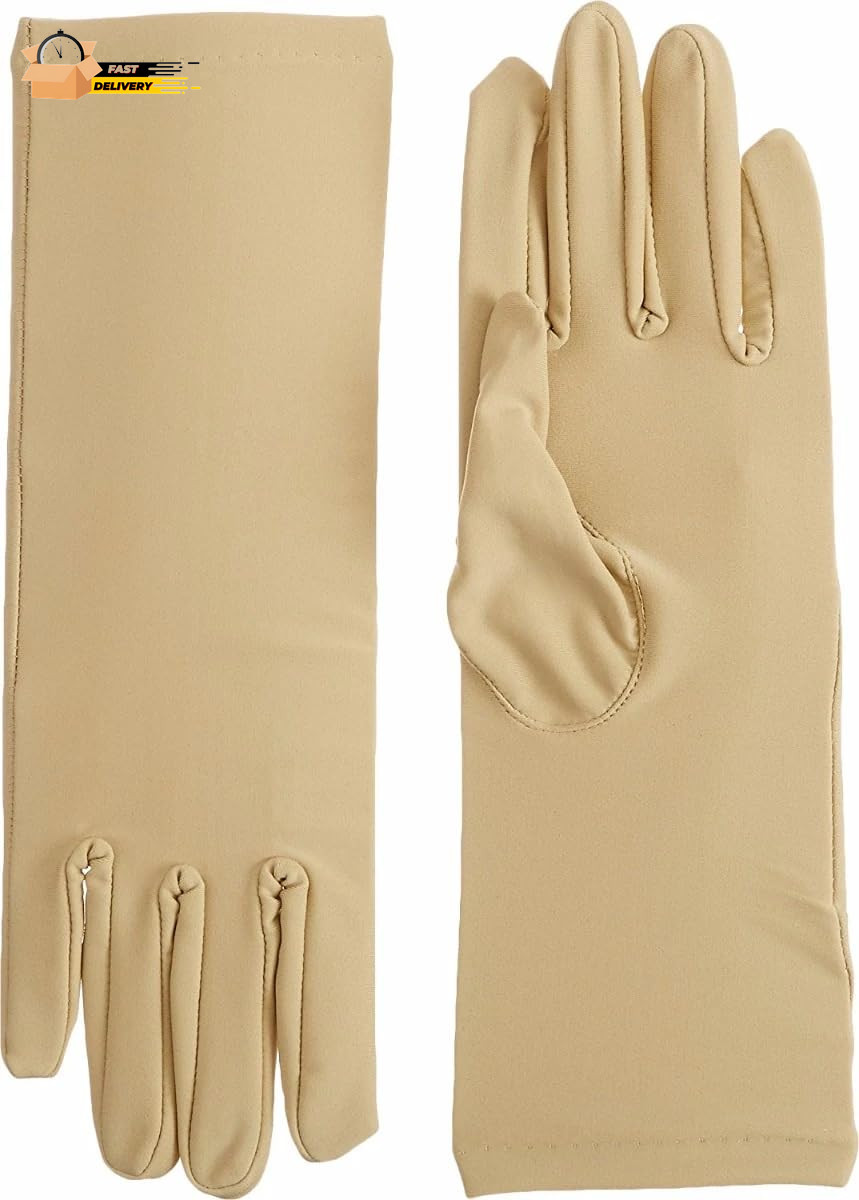 Rolyan 48661 Compression Gloves, Pair of Medium Full Finger, Wrist Length Edema