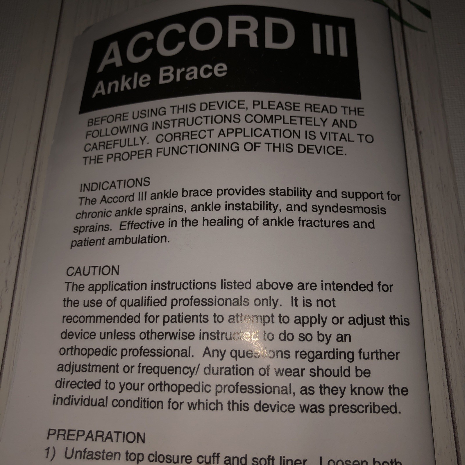 Comfortland Accord lll Ankle Brace Medium Left