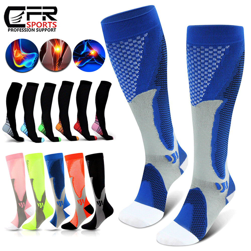 Compression 20-30mmhg Socks Pain Relief Calf Leg Foot Support Stocking Men Women