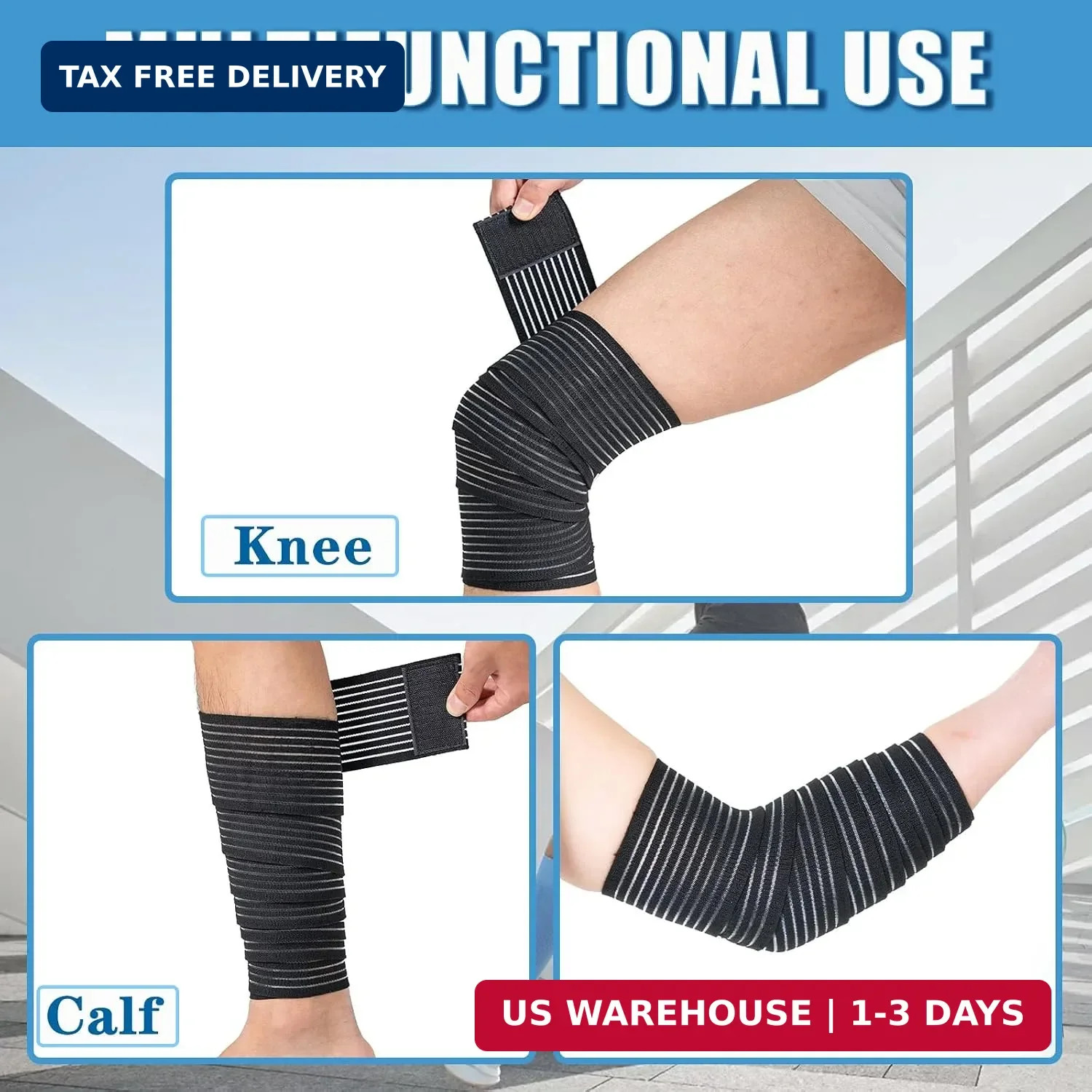 1 Pcs Hamstring & Thigh Compression Wrap, Adjustable Thigh Compression Brace, Qu