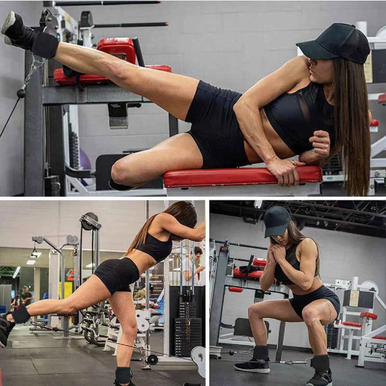 Fitness Ankle Strap Leg Training Cuff Glute Cable Kickback Gym Accessory Gift