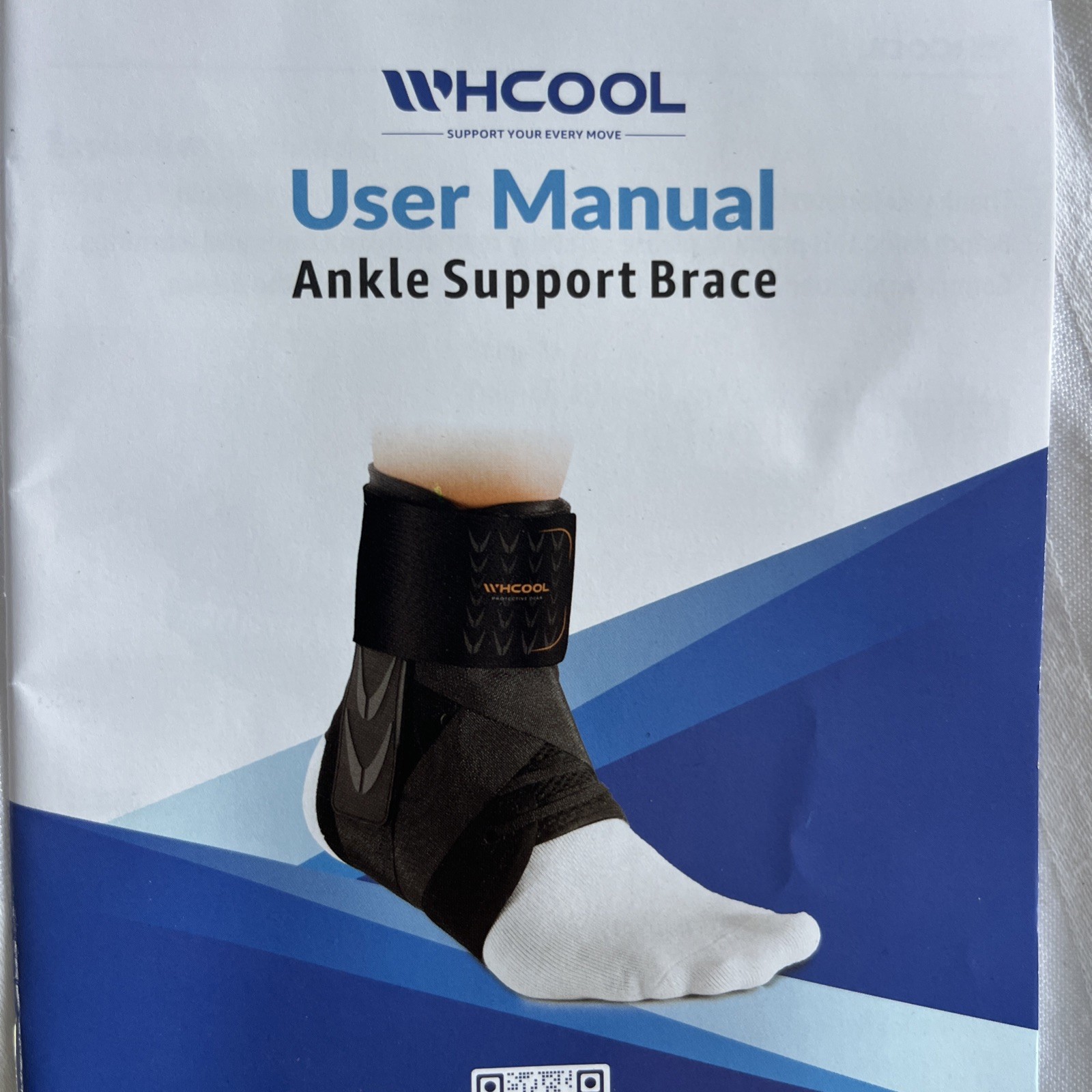 WHCOOL Slim-Fit Ankle Brace for Sprained Ankle, Quick Lace Up Ankle Support Med