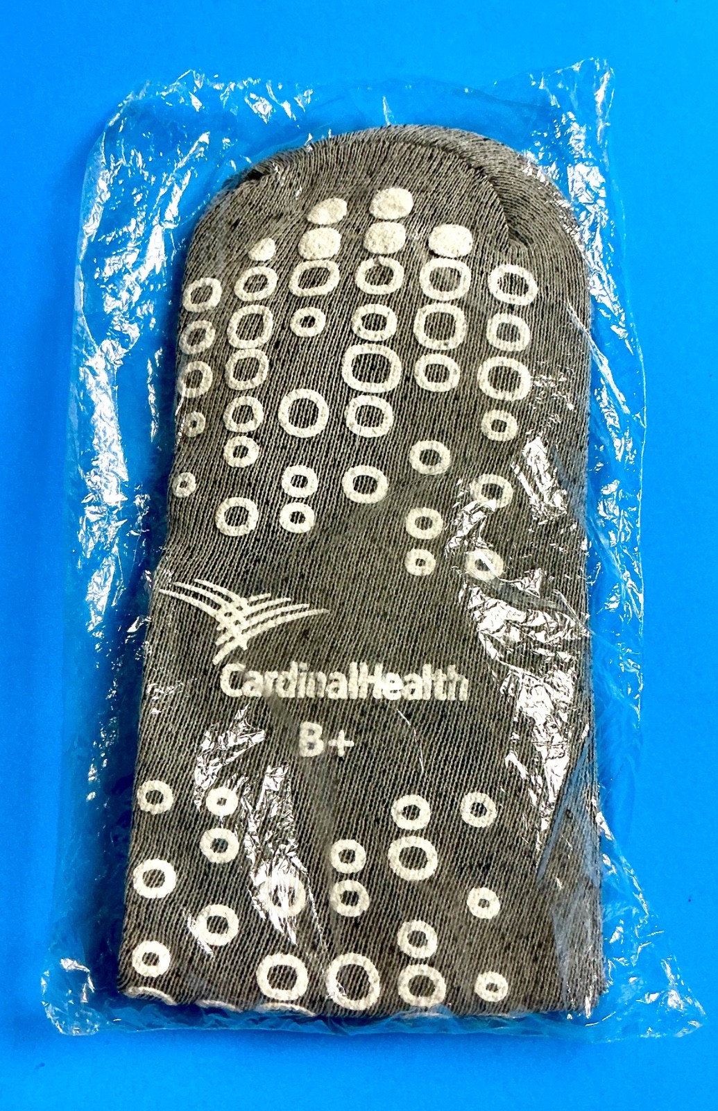 CARDINAL HEALTH PATIENT SAFETY SLIPPER SOCKS SIZE B+ GRAY