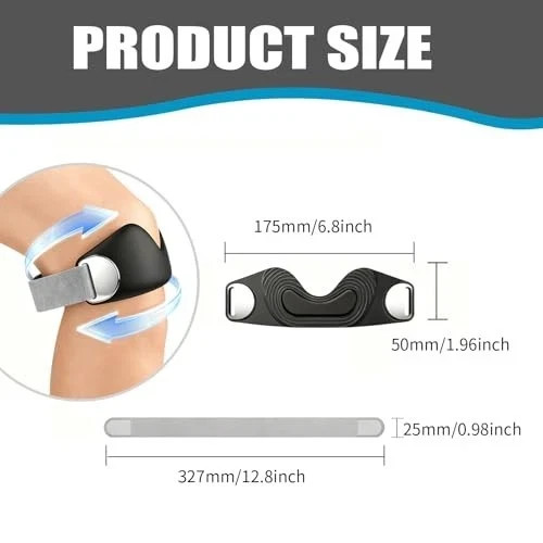 Adjustable Knee Strap 2-Pack for Pain Relief & Tendonitis Support – Non-Slip Fit