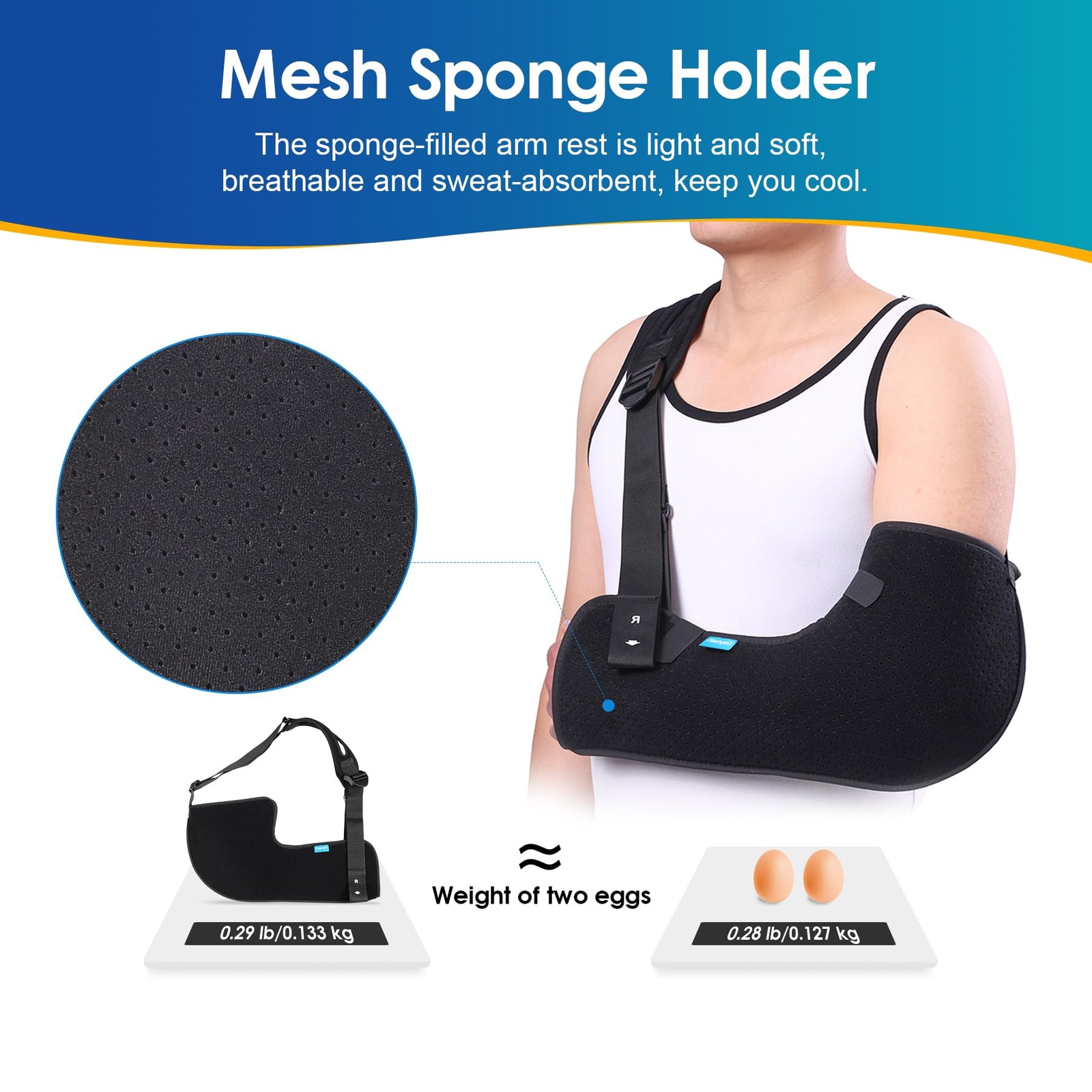 Arm Sling Shoulder Injury Immobilizer Rotator Cuff Support Brace for Sleeping…