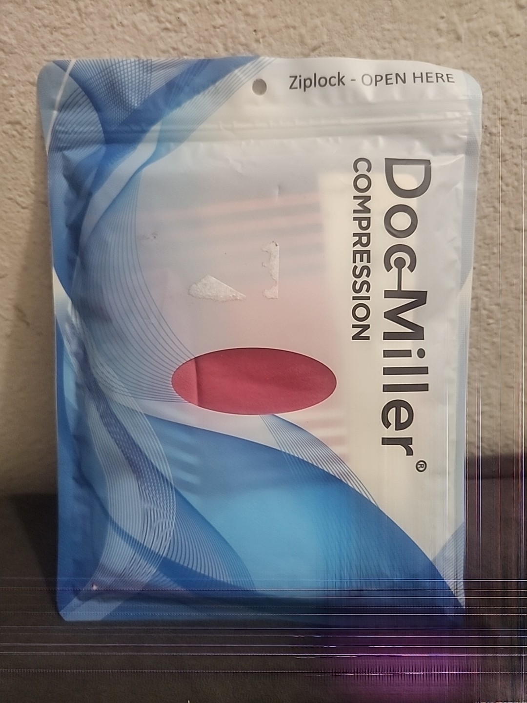Doc Miller Open Toe Compression Sleeve 20-30mmHg Violet/Pink/White Size XL
