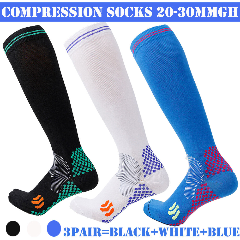 Compression Socks 20-30 mmHG Graduated Mens or Womens S-XL High Compression