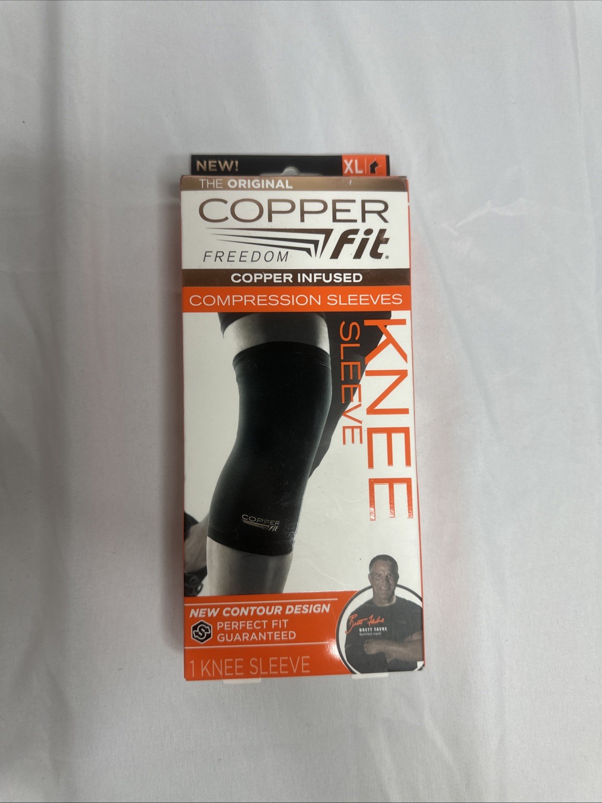 Copper Fit Freedom Copper Infused Compression Knee Sleeve – Size XL – Black
