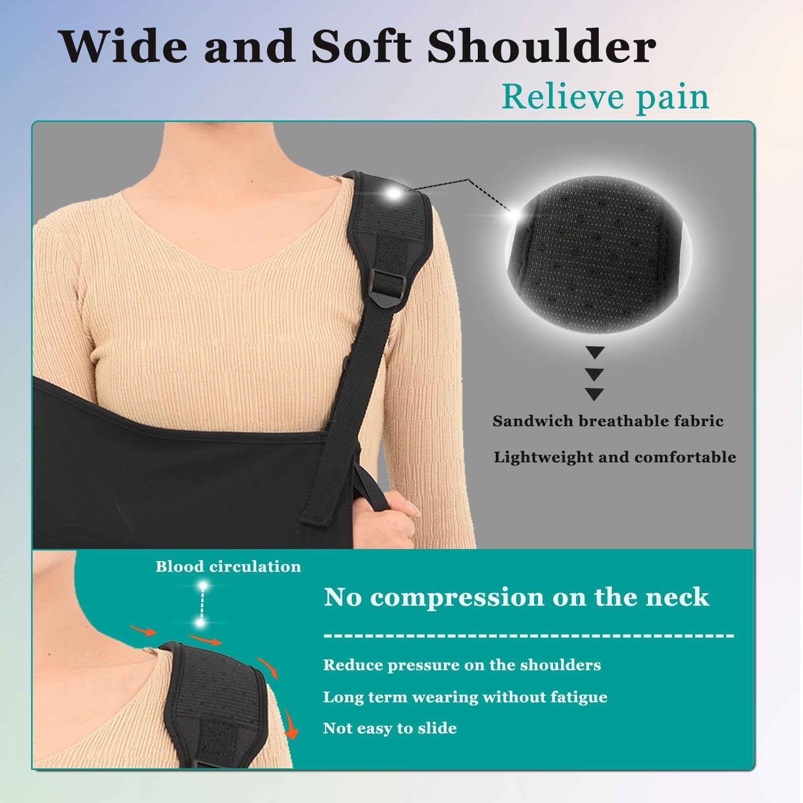 Arm Sling Shoulder Injury Immobilizer,Breathable Rotator Cuff With Shoulder P…