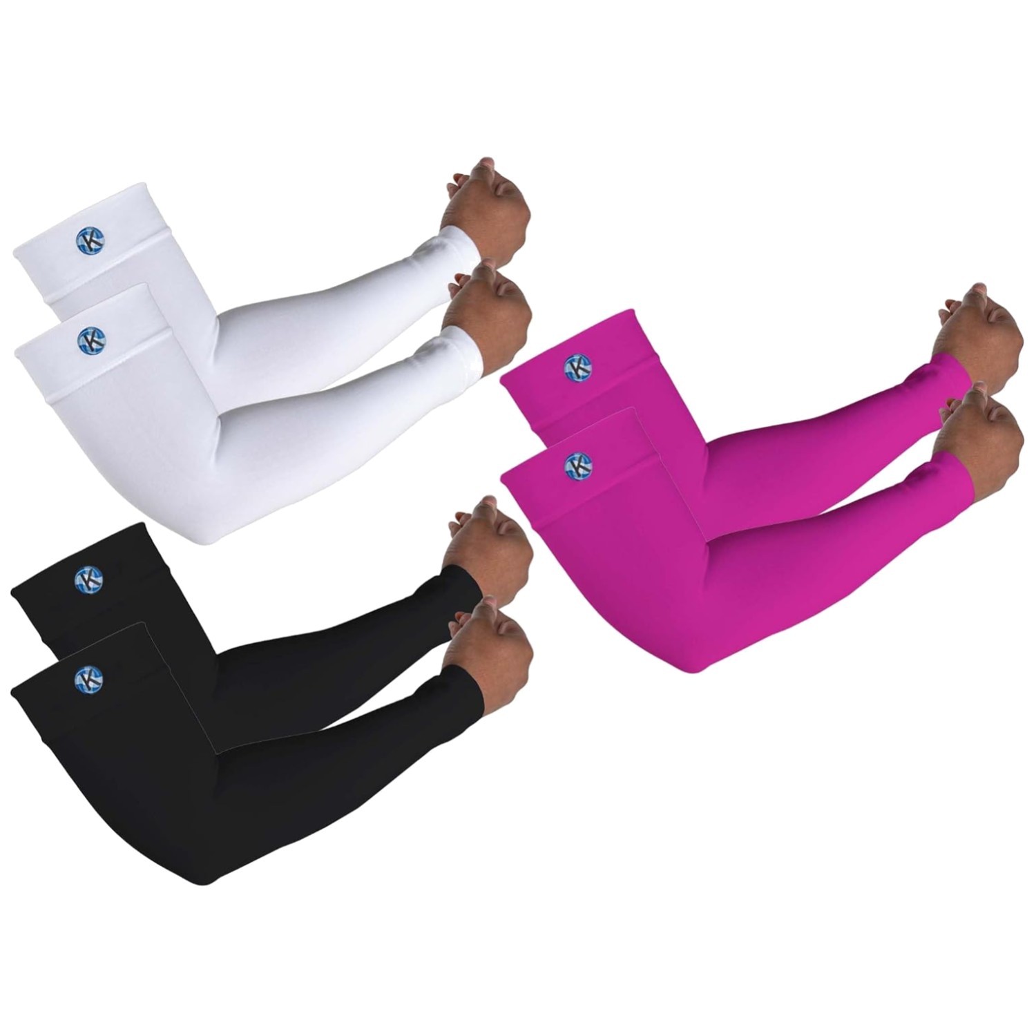 Arm Compression Sleeves for Men & Women – 3 Pair
