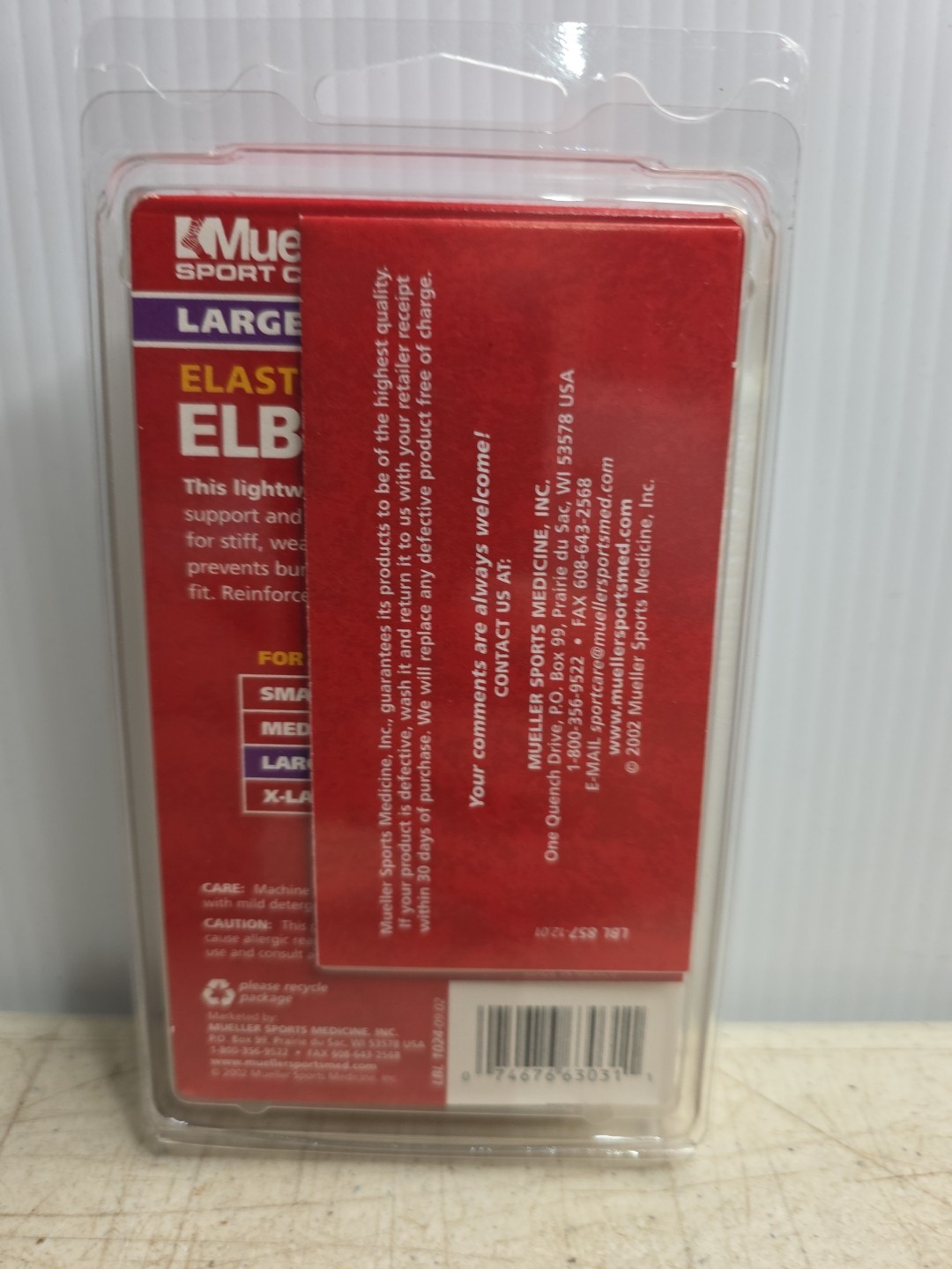 Mueller Sport Care Adjustable Elbow Support One Size 6303 LARGE Basic Support