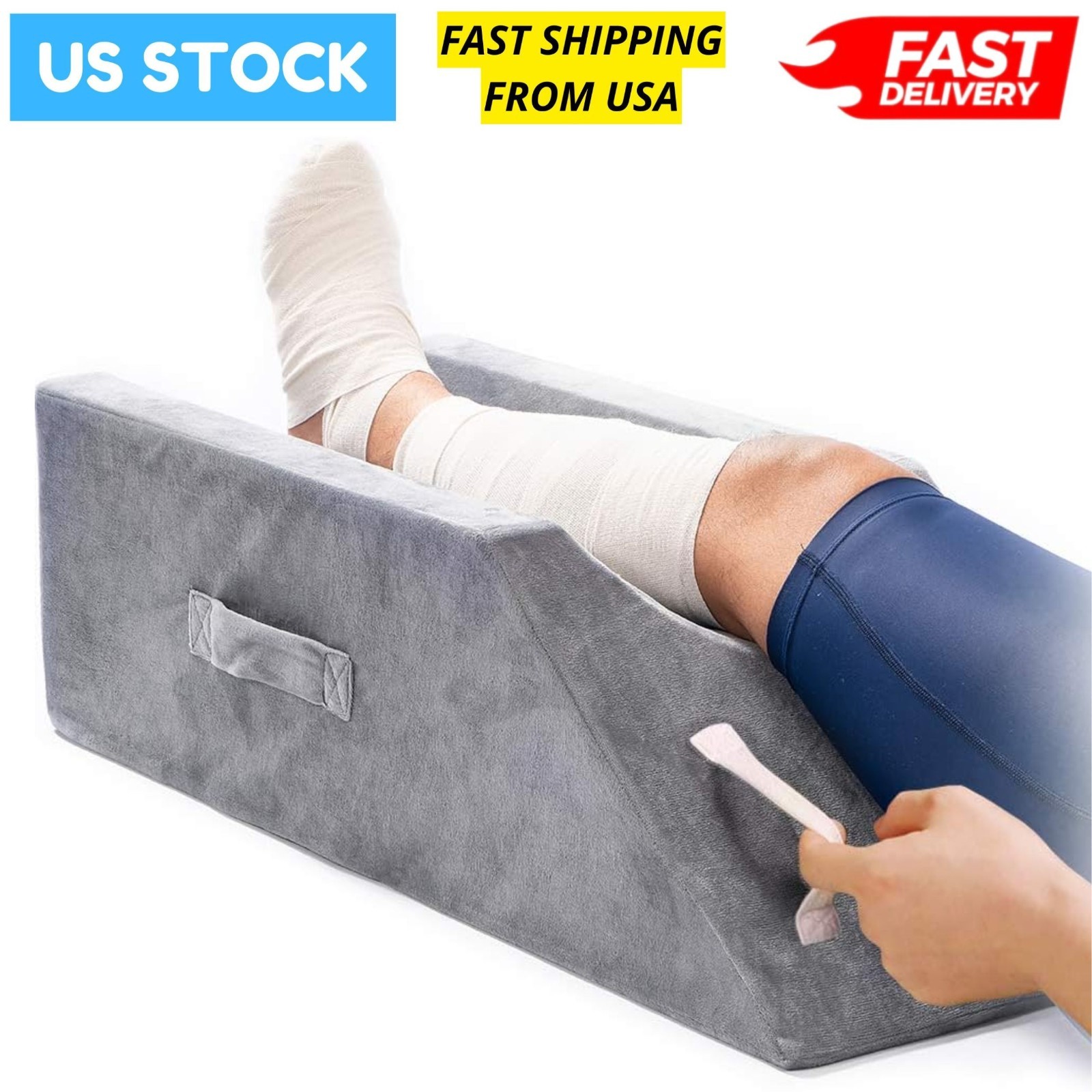 Memory Foam Leg Elevating Pillow Support Foot/ Ankle/ Knee Surgery Injury Rest