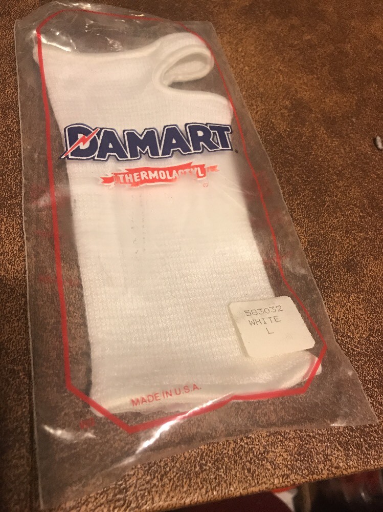 Vintage Damart Thermolactyl White Golf Protecter Adult Large