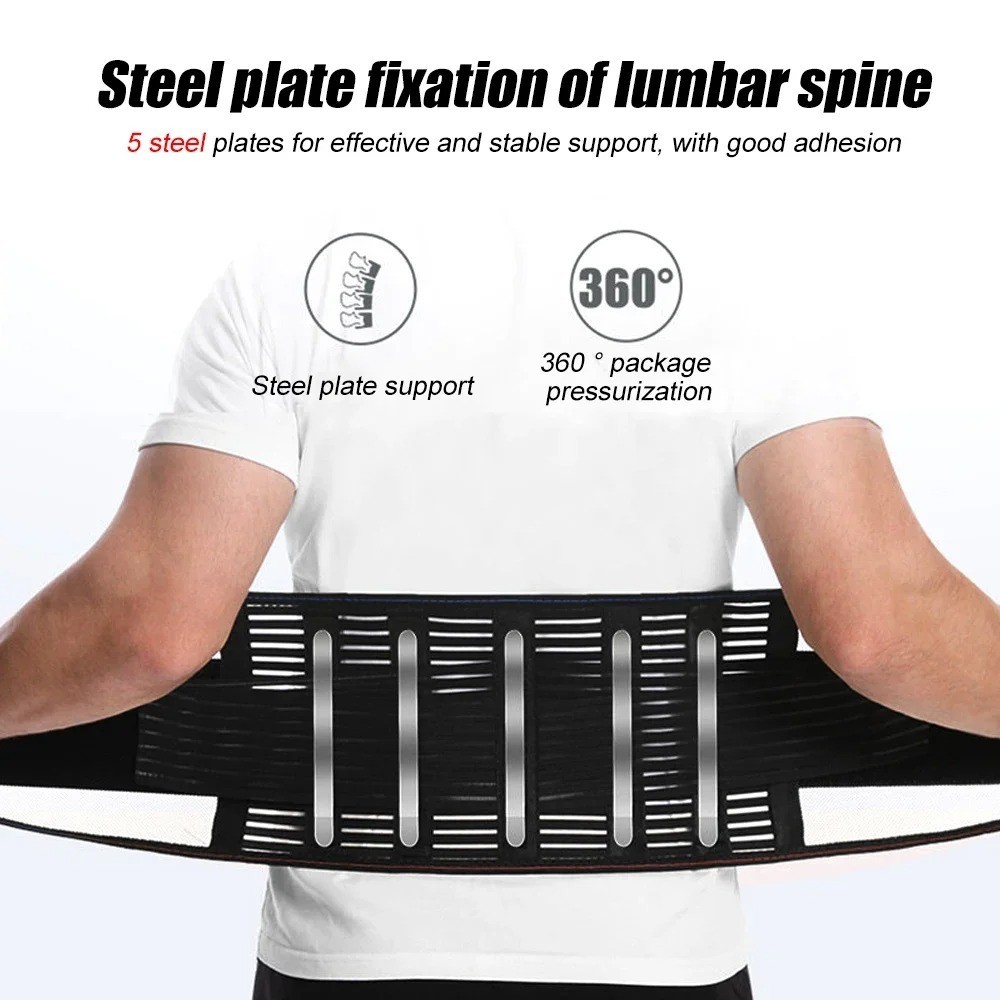 Adjustable Lower Back Brace Lumbar Support Waist Belt For Men Women Pain Relief
