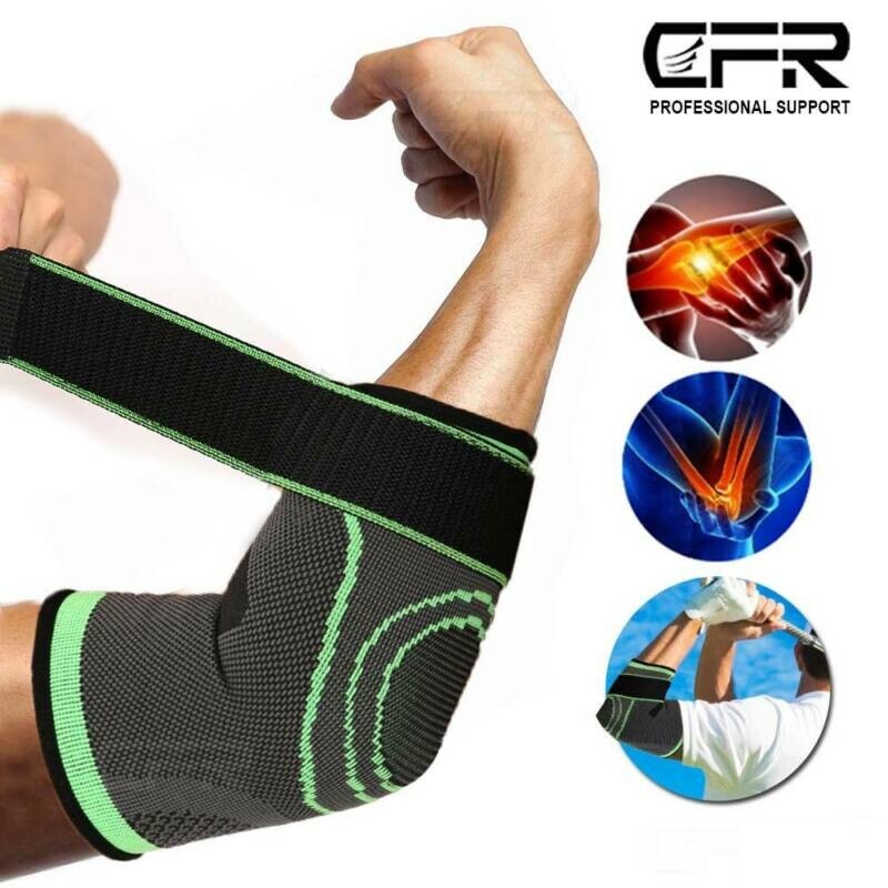 Elbow Brace Compression Support Sleeve Arthritis Tendonitis Gym Adjustable Joint