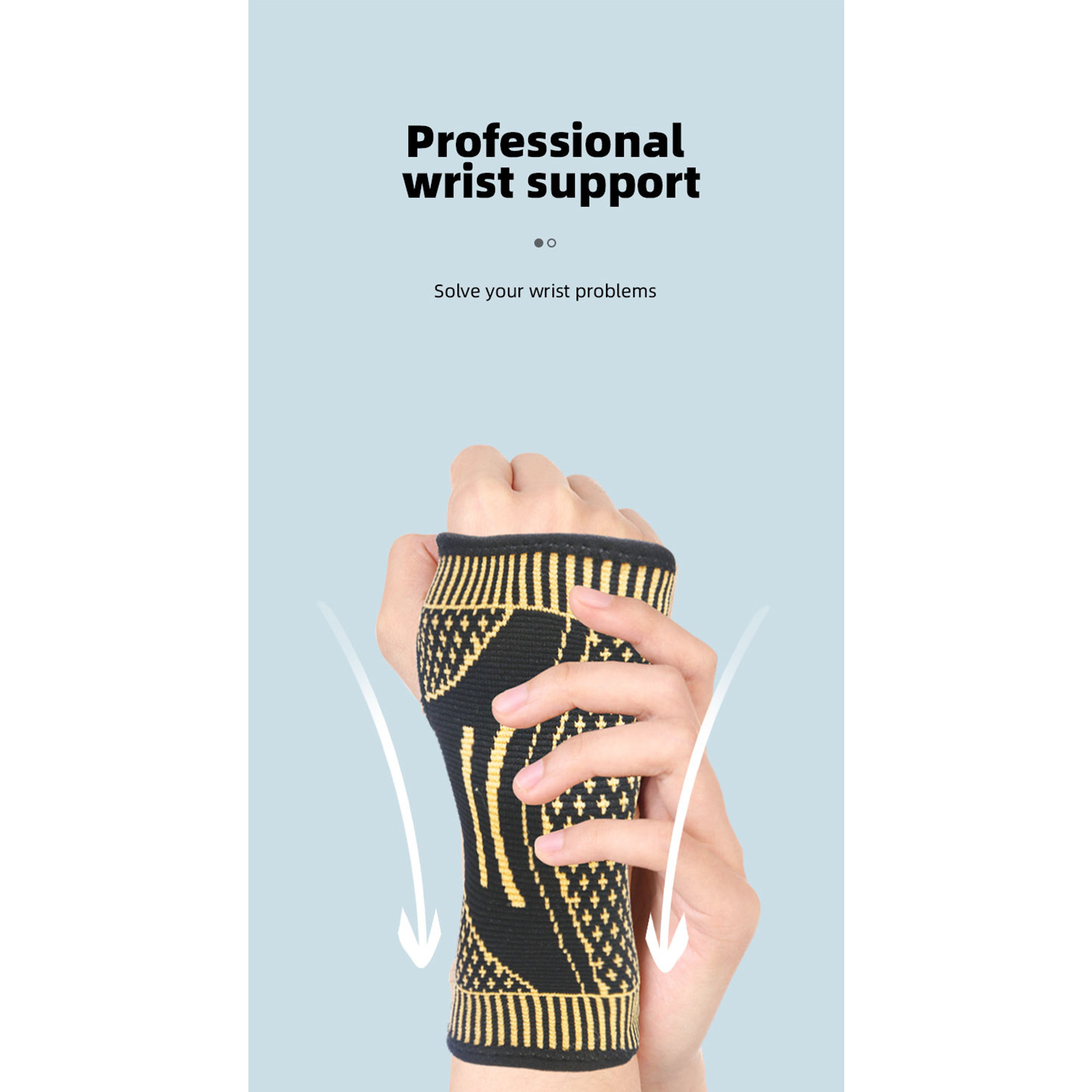 Copper Wrist Brace Support Compression Sleeve Arthritis Gym Carpal Tunnel Injury