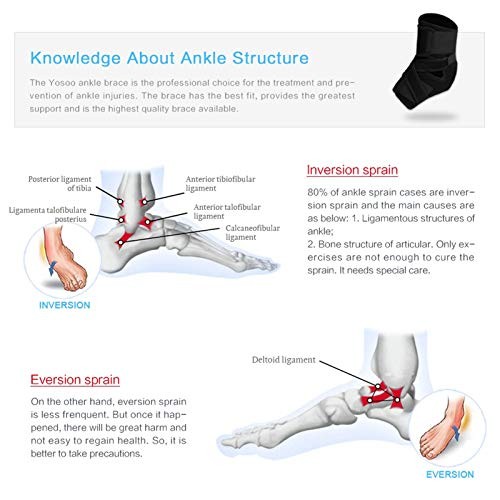 Ankle Brace, Breathable Adjustable Compression Foot Drop Ankle Brace