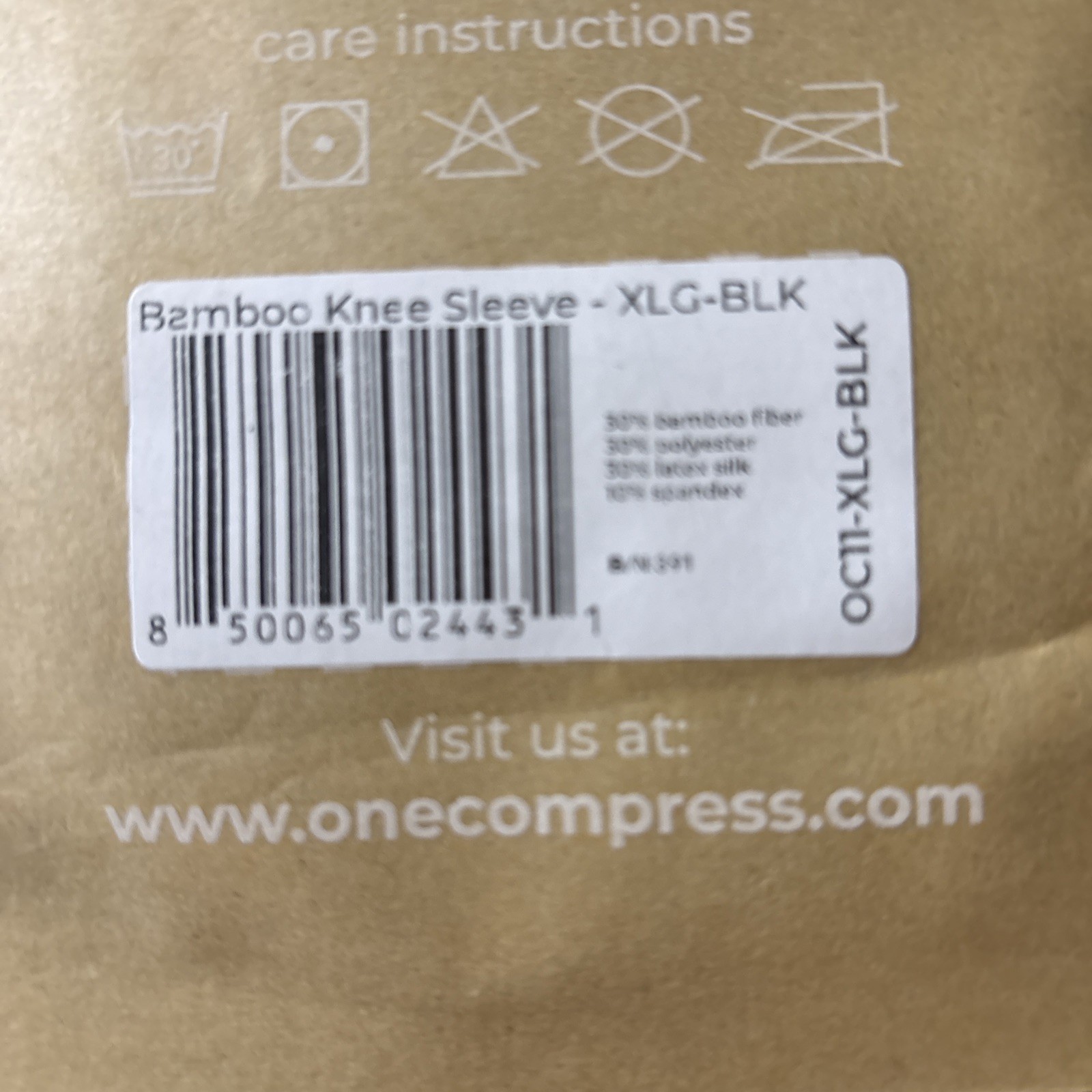 One Compress Bamboo Premium Bamboo Knee Sleeve (Single)