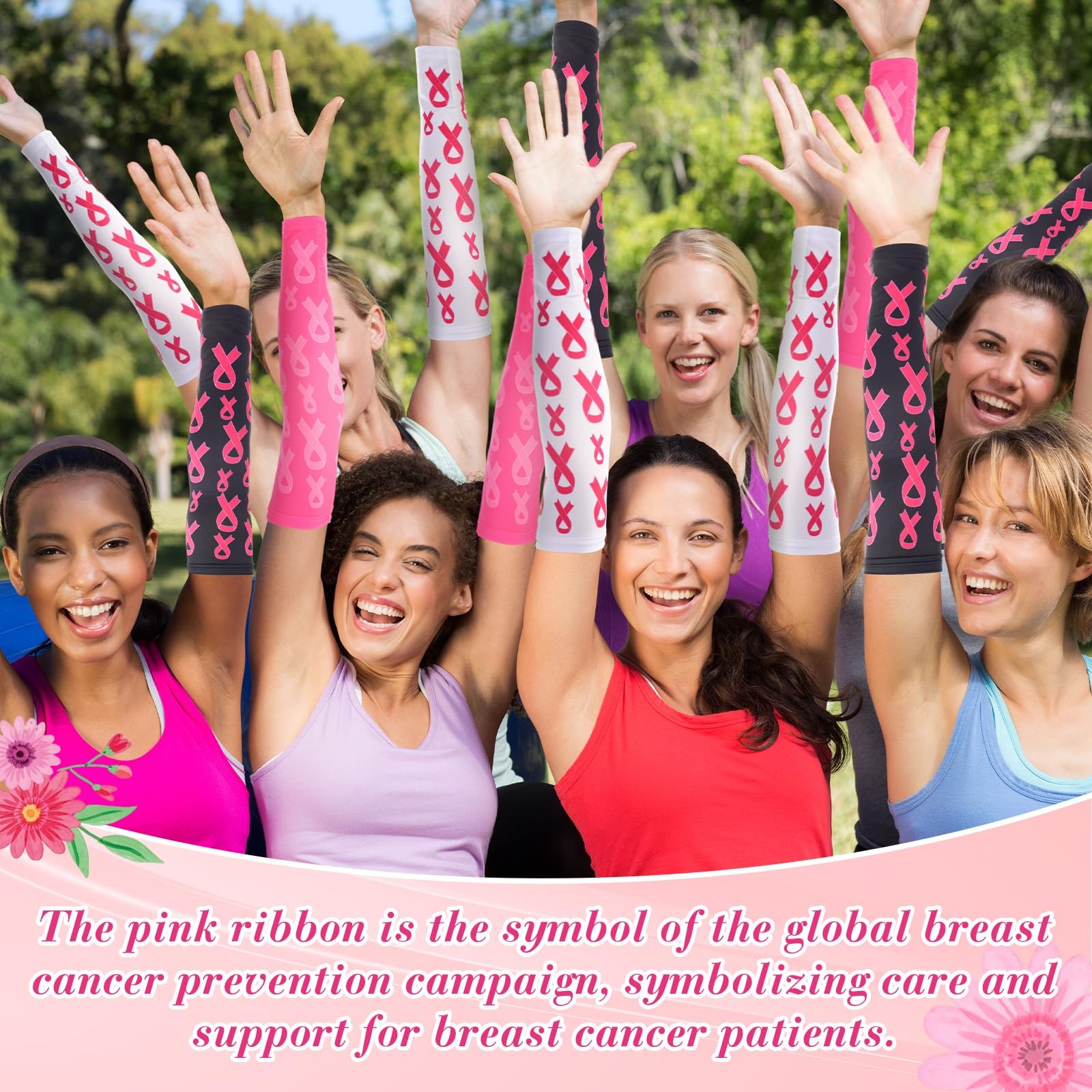 Pink Football Arm Sleeves Youth Breast Cancer Awareness Bulk Sport 24 PCS