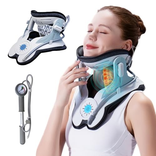 ALPHAY Cervical Traction Device Neck Stretcher Air Pump