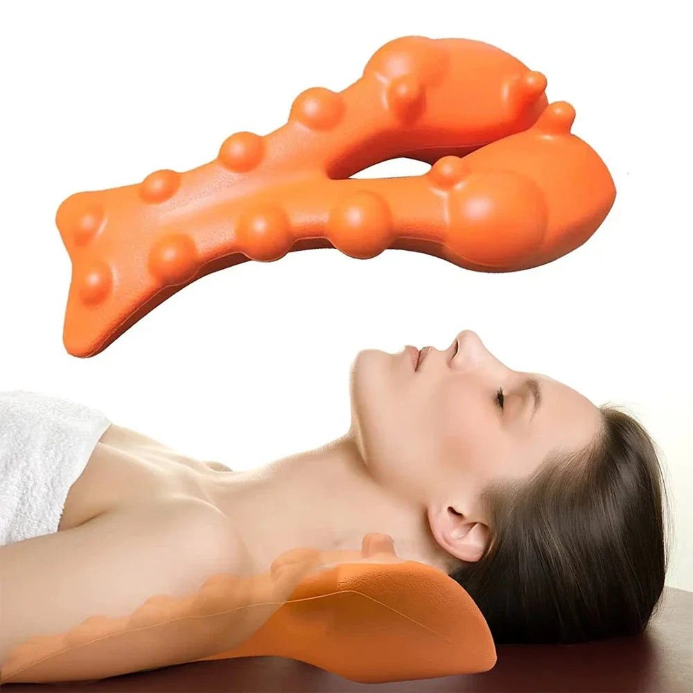 Neck and Shoulder Relaxer with Upper Back Massage Point, Cervical Traction