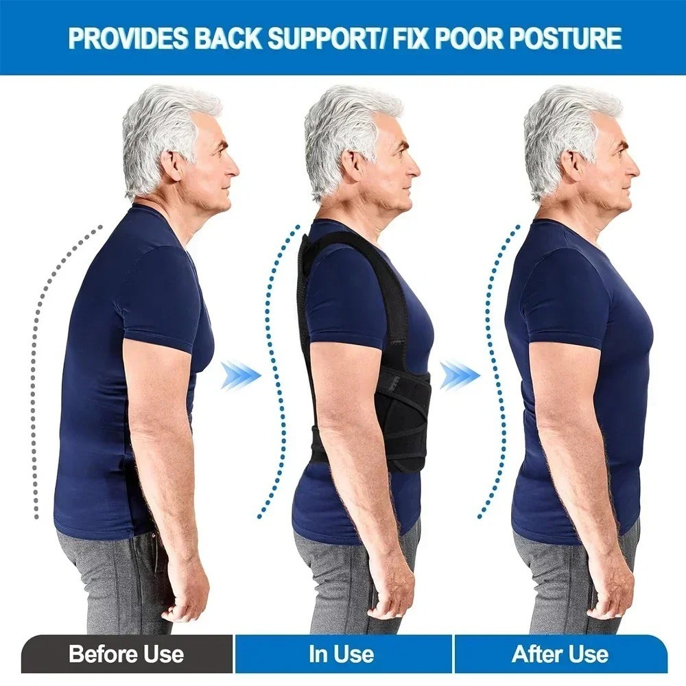 Posture Corrector Adjustable Back Brace Shoulder Support Clavicle Belt Unisex