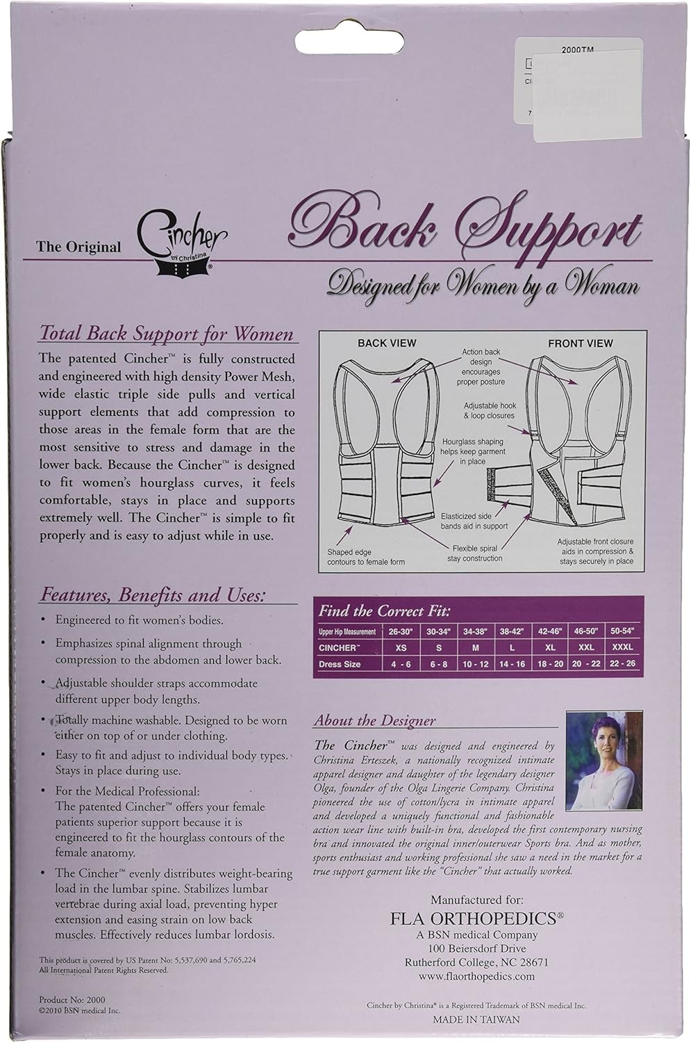 The Original Cincher Back Support (Tan) Medium