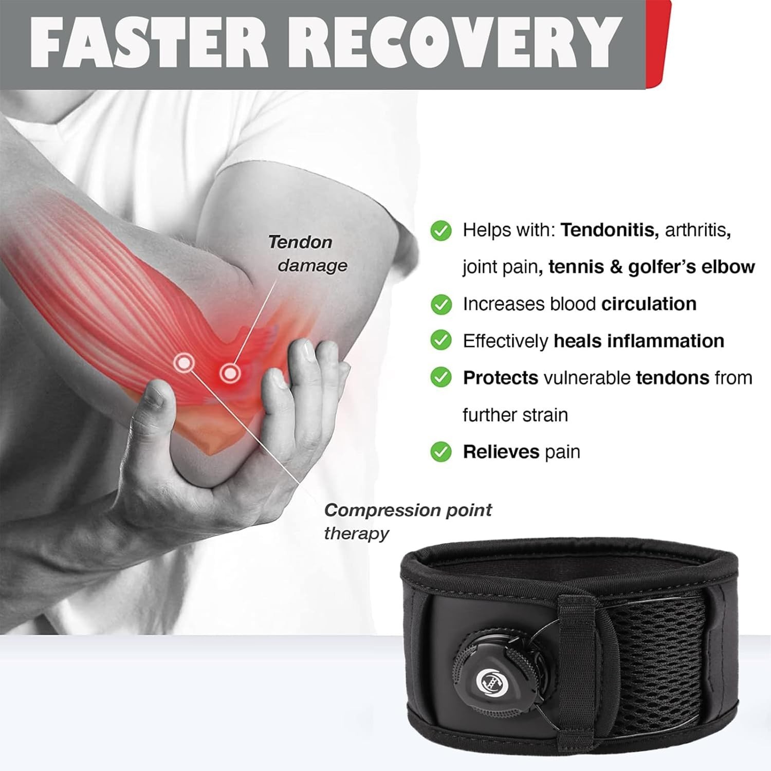 Copper Elbow Compression Sleeve Elbow Brace For Tennis Arthritis Bursitis