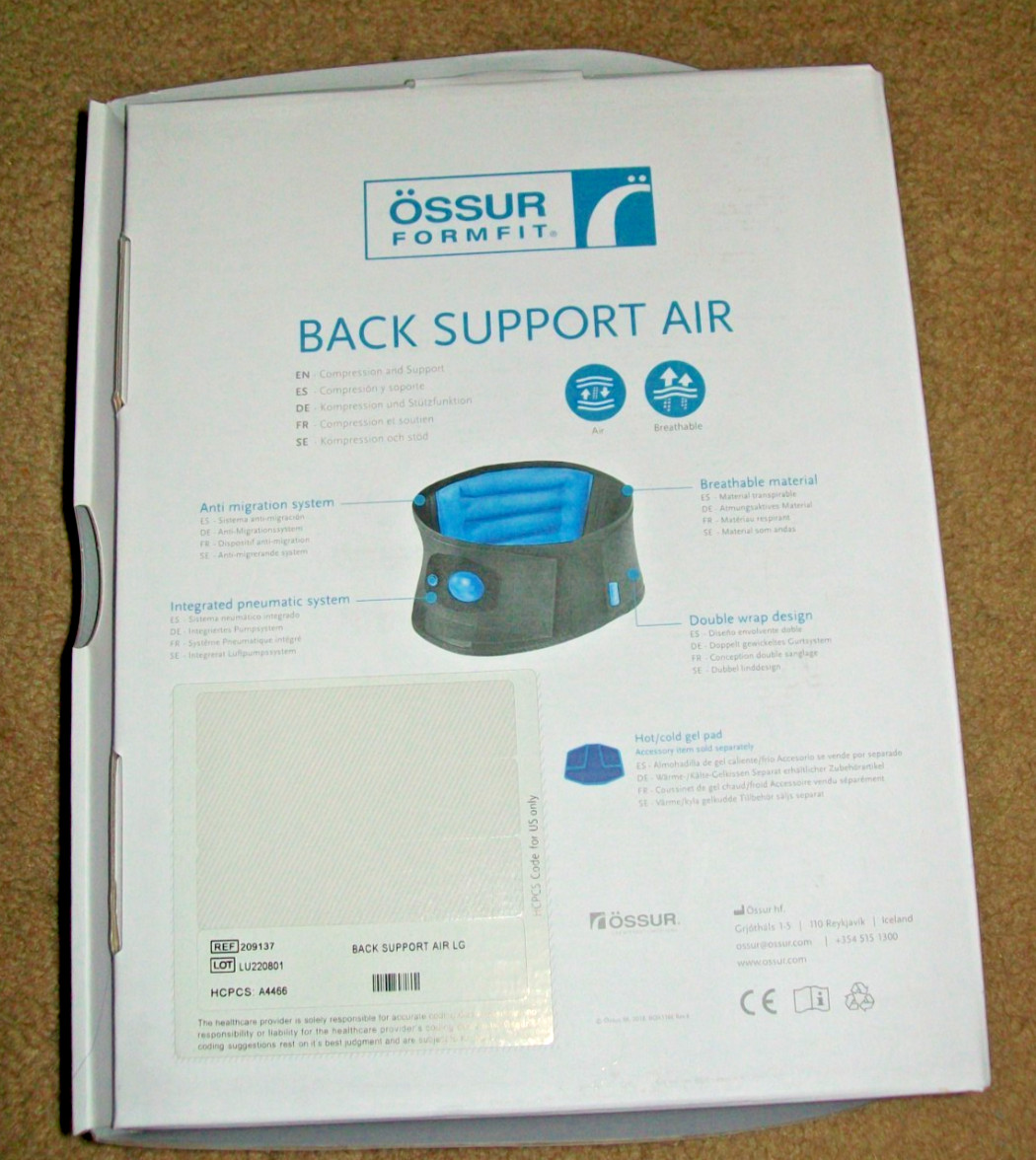 Ossur Formfit Back Support with Air – Size Large
