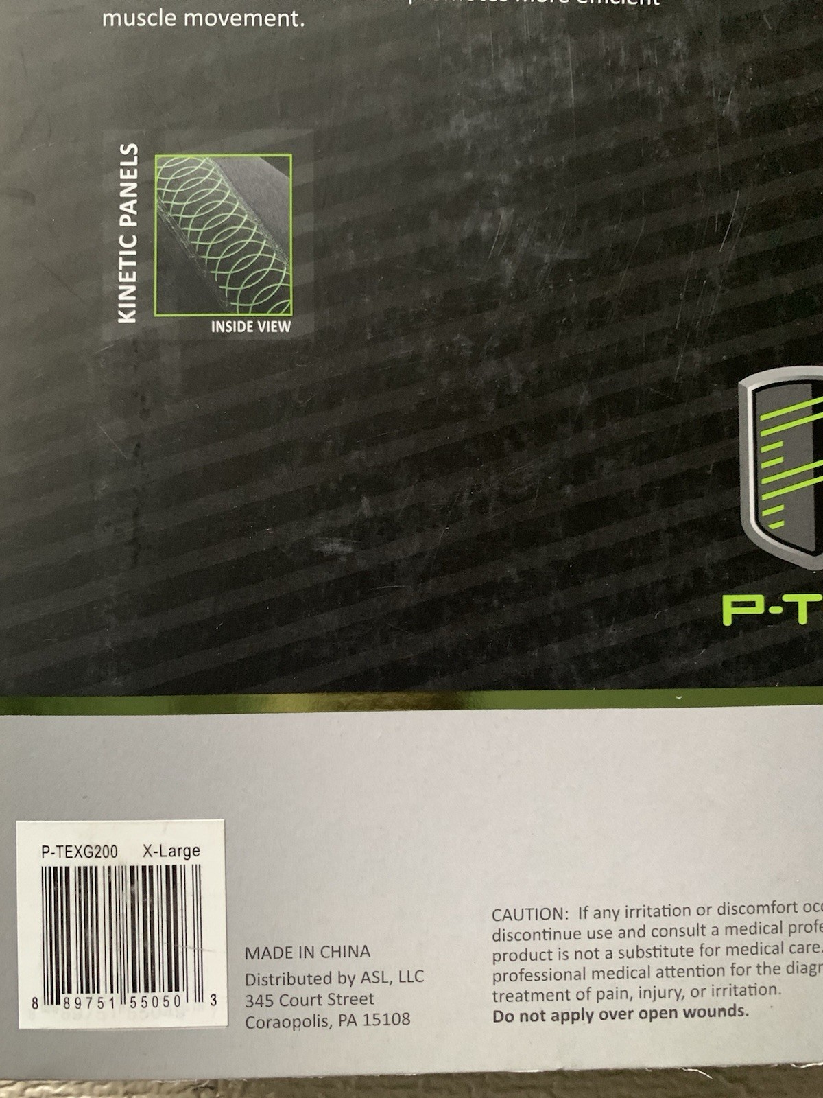 P-TEX PRO ** THIGH SLEEVE ** ” P-TEXG200 ” X-Large ** BLACK **NEW**