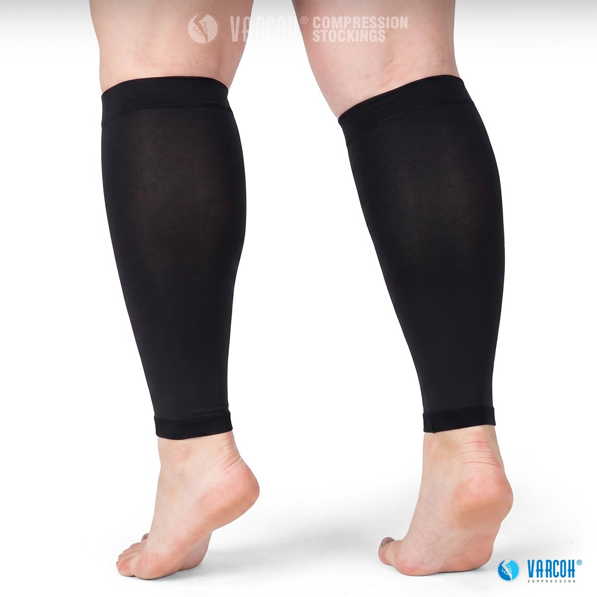 30-40 mmHg Compression Socks Footless Calf Sleeves Sport Recovery Varicose Veins