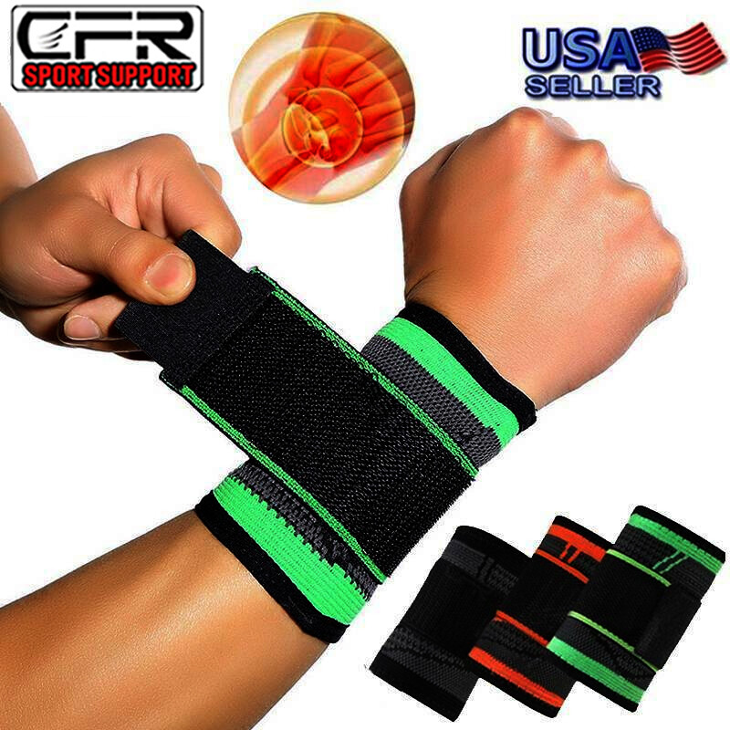 Adjustable Compression Wrist Support Strap Brace Weight Lifting Pain Gym Sport