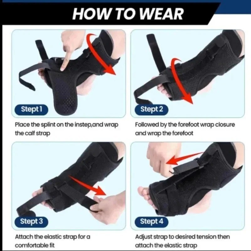 Night Splint Foot Drop Brace Adjustable Ankle Support Plantar Fasciitis Orthotic