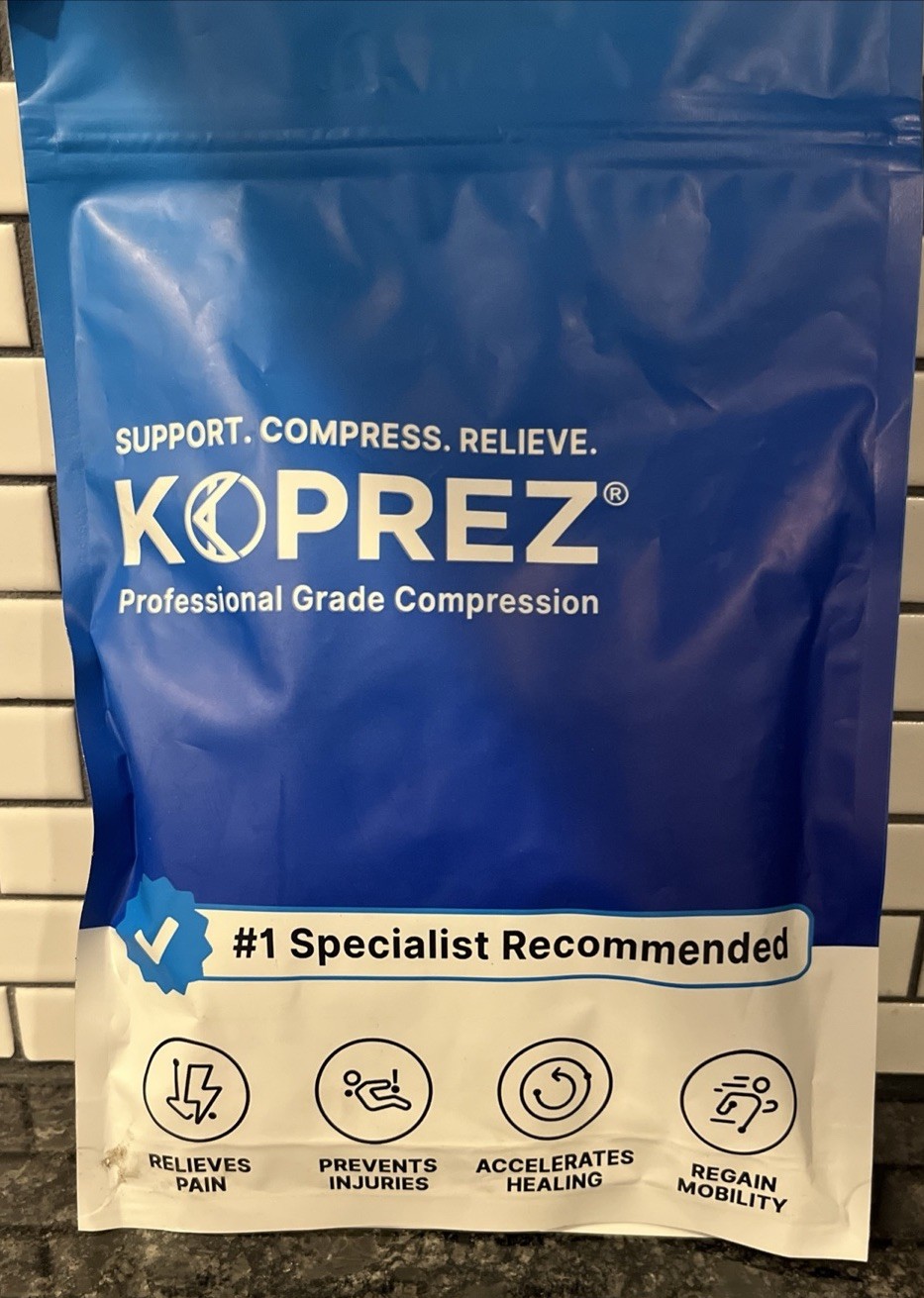 Koprez Size L – Professional Grade Compression Single Foot Sleeve Ankle-L Black