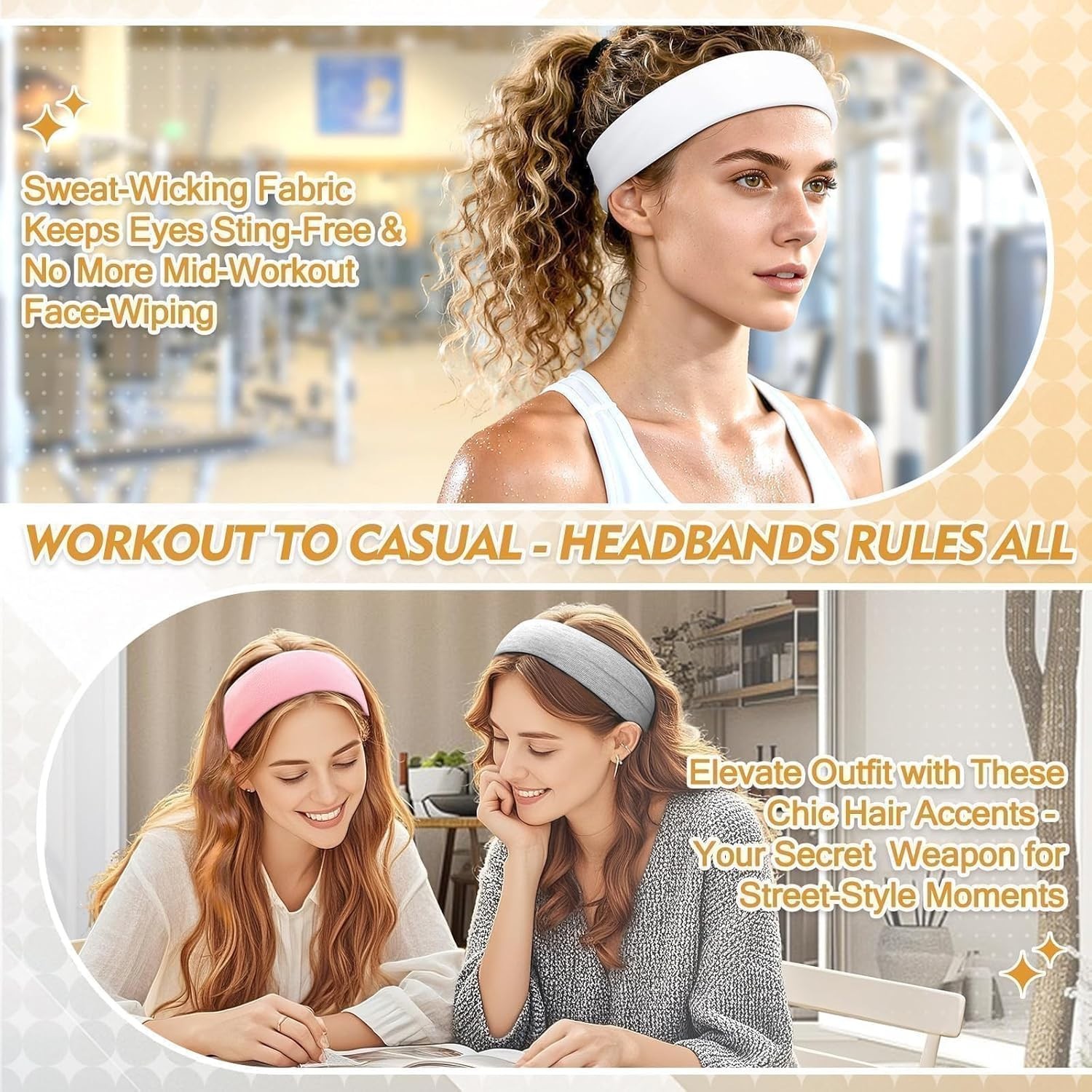 Headbands for Women Stocking Stuffers – 8Pcs Head Bands Non Slip Hot Selling