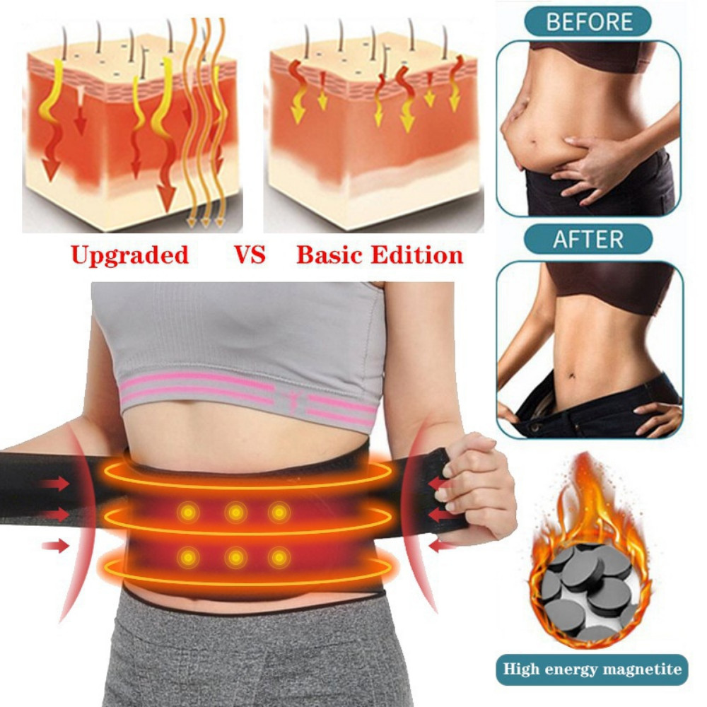 Magnetic Self Heating Back Support Brace Lumbar Lower Waist Belt Pain Relief Hot