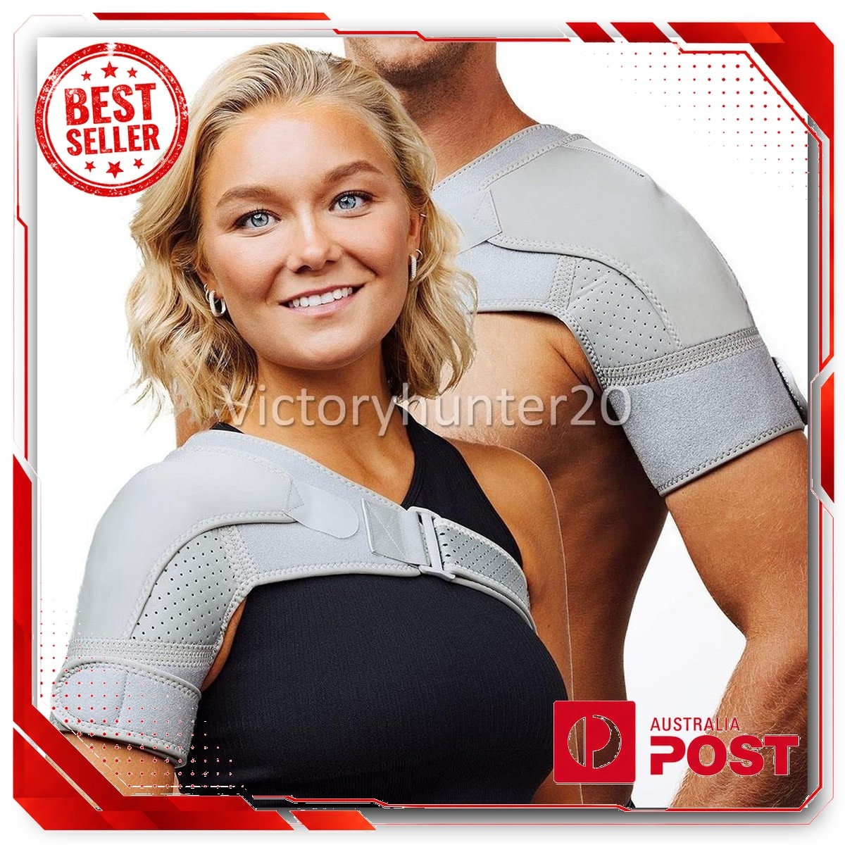 Right Shoulder Brace Compression Wrap for Injury Support Rotator Cuff