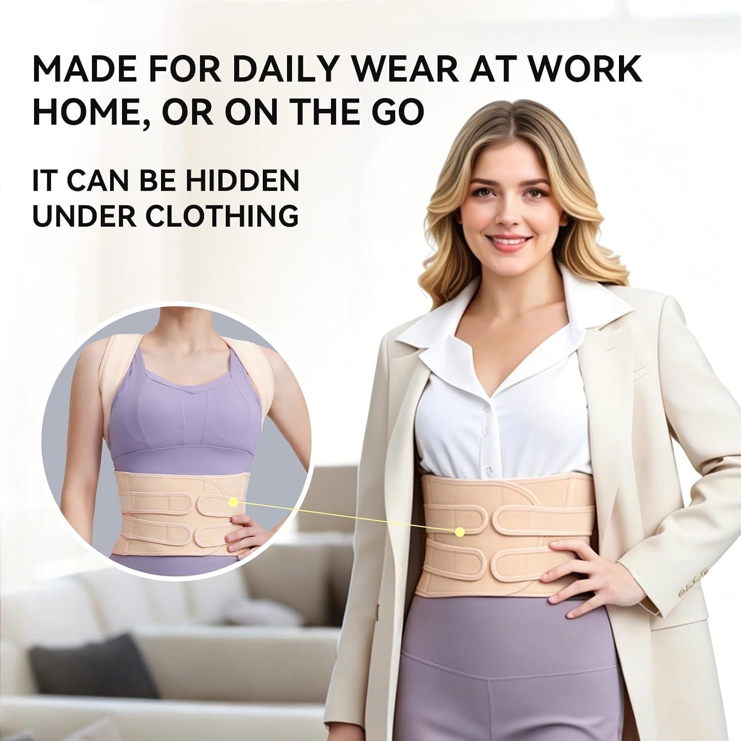Adjustable Posture Corrector Back Straightener Support Shoulder Brace Men Women