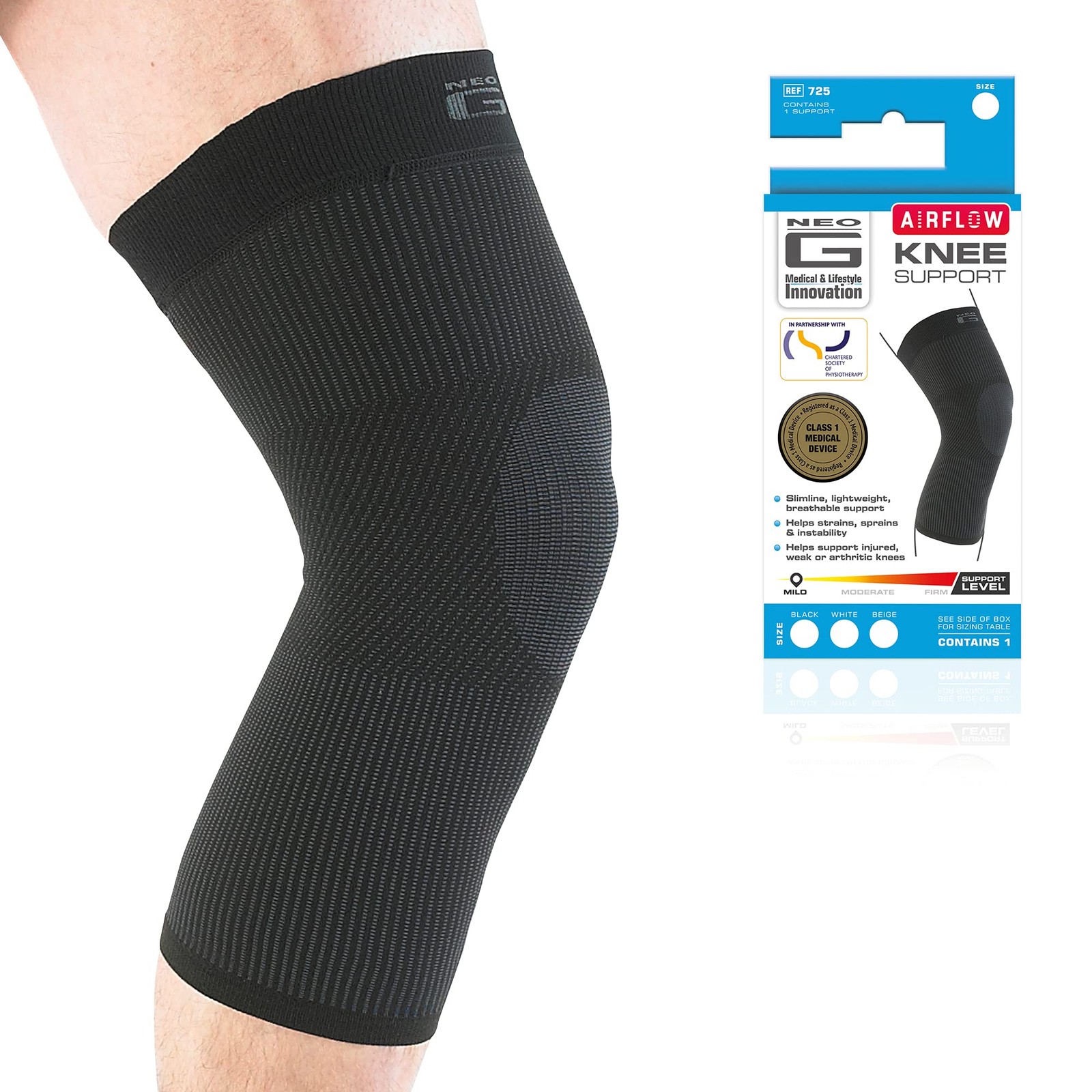 Knee Sleeve For Daily Wearing Sports Sprains Strains Men Women Airflow Brace