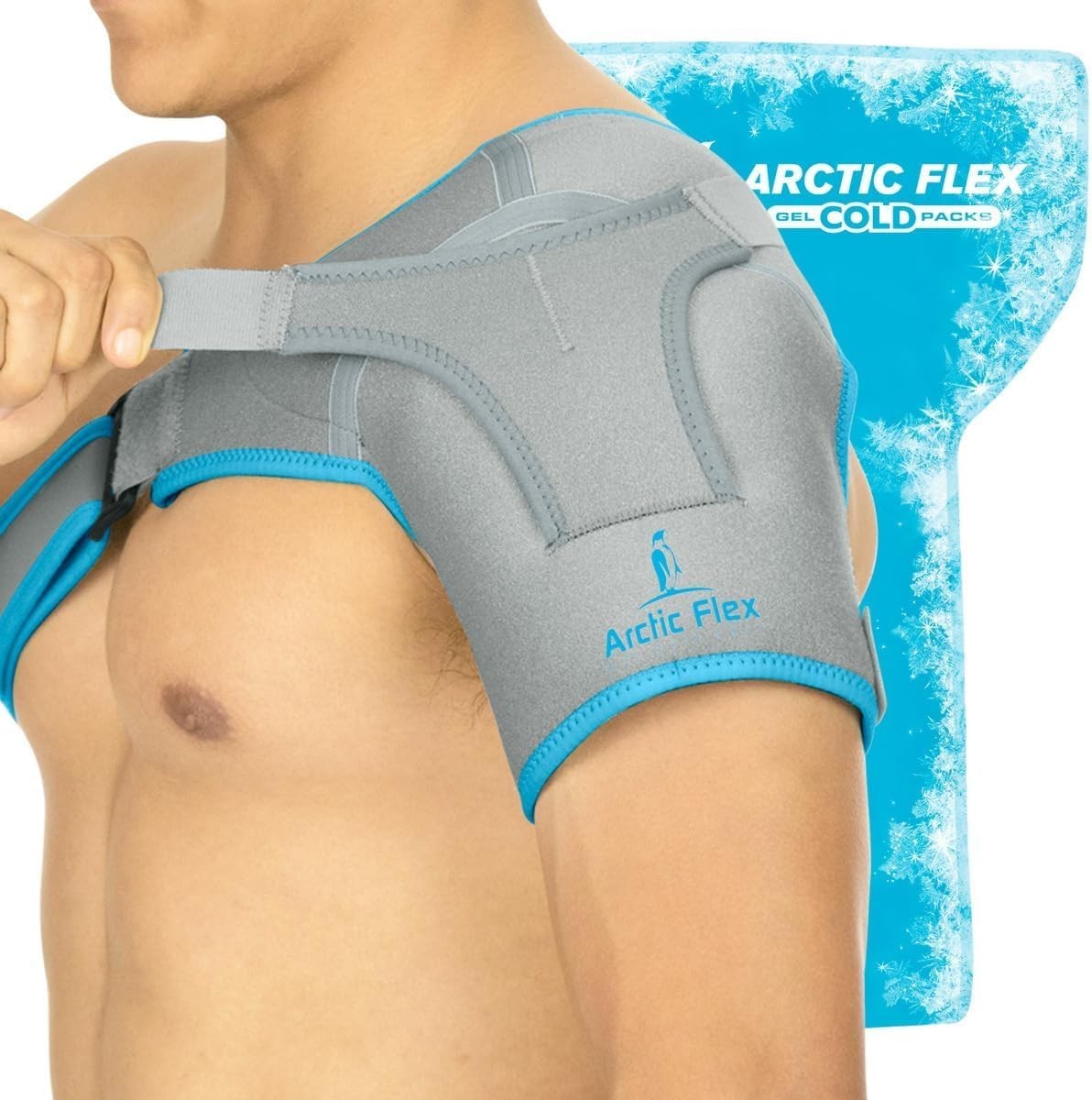 Adjustable Shoulder Ice Pack Brace – Gel Compression Support for All Injuries