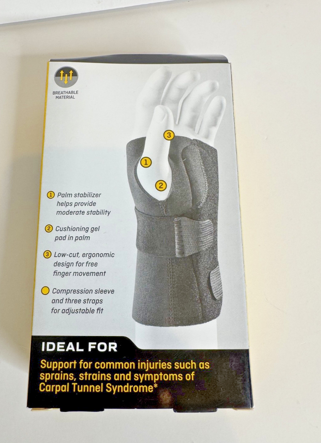 Futuro Wrist Compression Stabilizing Brace Left Hand (Black) Small/Medium