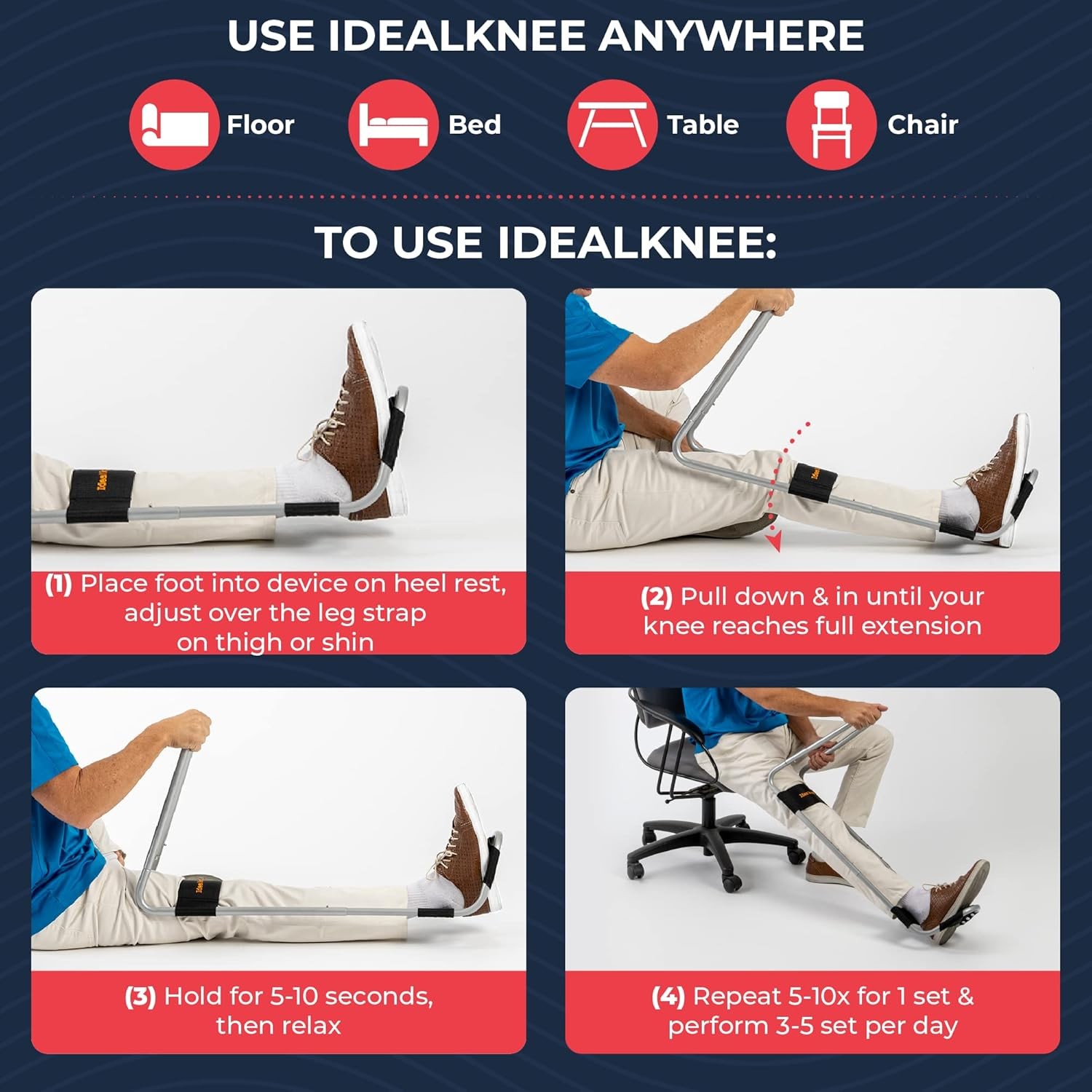 IdealKnee – Advanced knee extension and pain relief devices