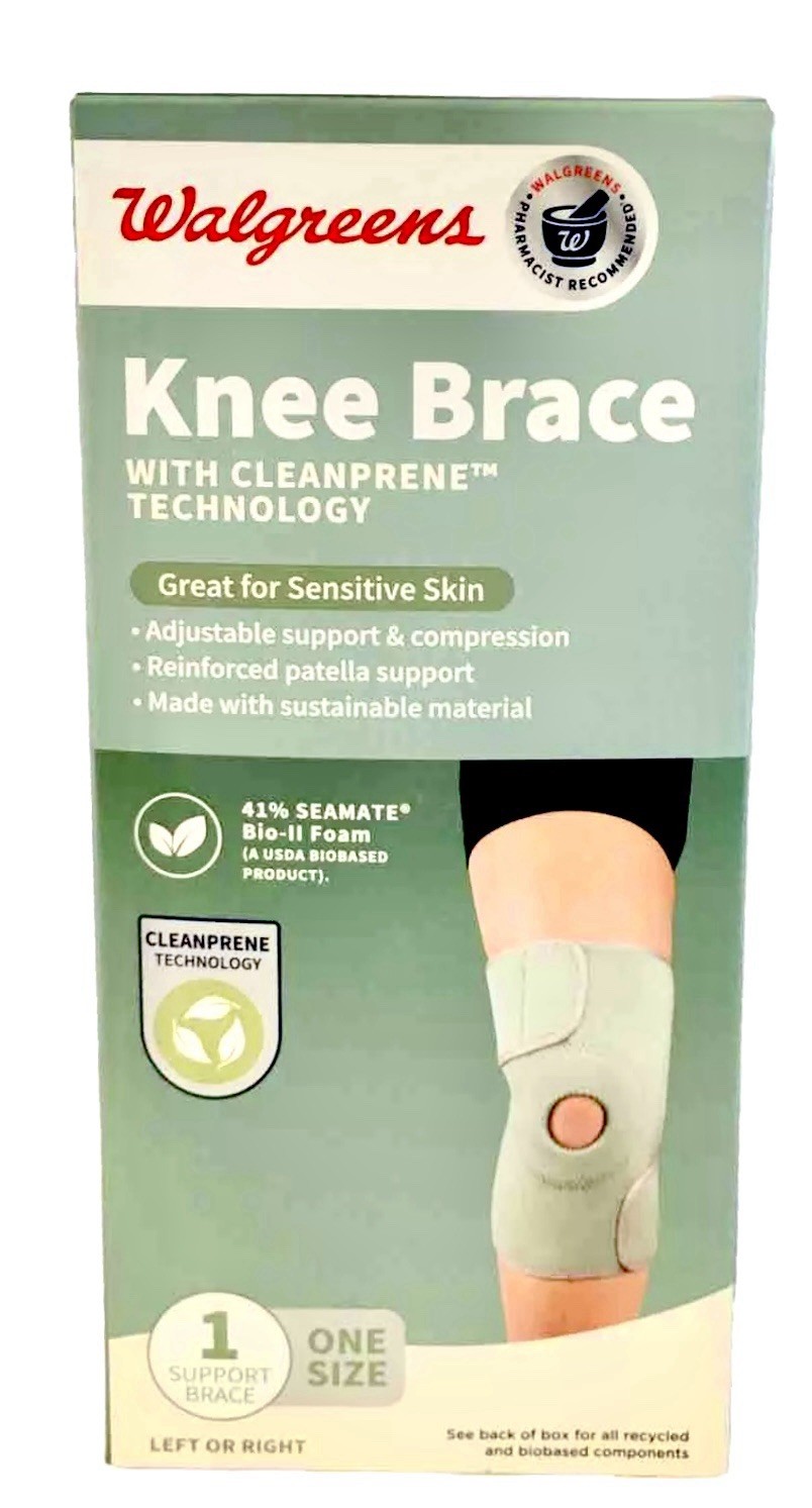 Knee Brace -Left or Right Knee-Sensitive Skin – Cleanprene Tech- Bio II Foam NEW
