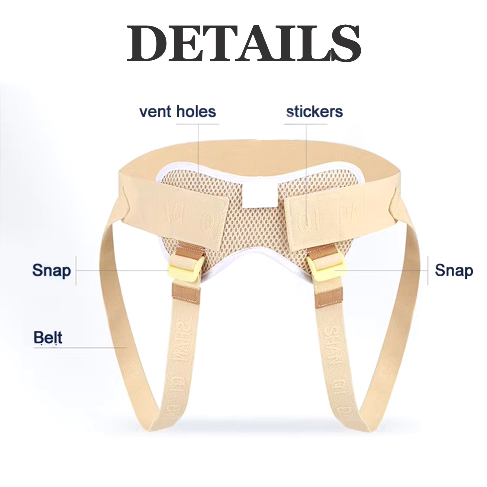 Hernia Belt for Men Brace with Double Compression Truss 4 Pads inguinal Support