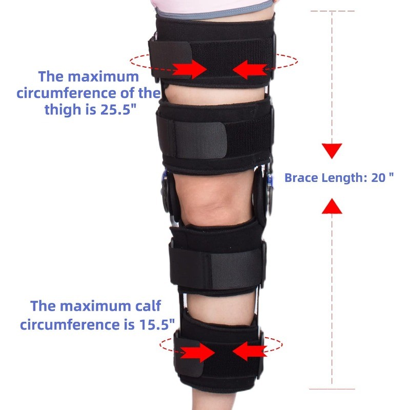 Brace Post Op Knee Brace Adjustable Knee Immobilizer Support Side Leg Stabilizer