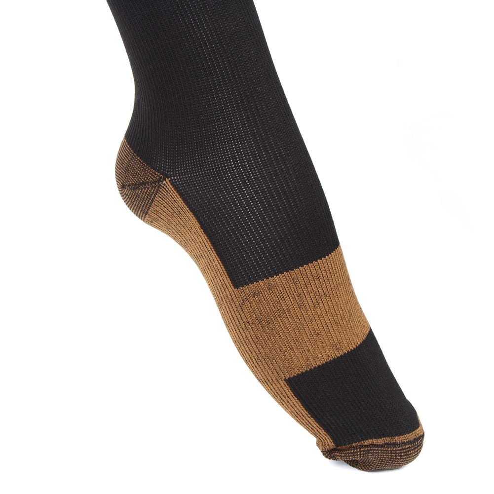 Black Knee High Compression Support Socks Graduated Support for Men Women S-XXL