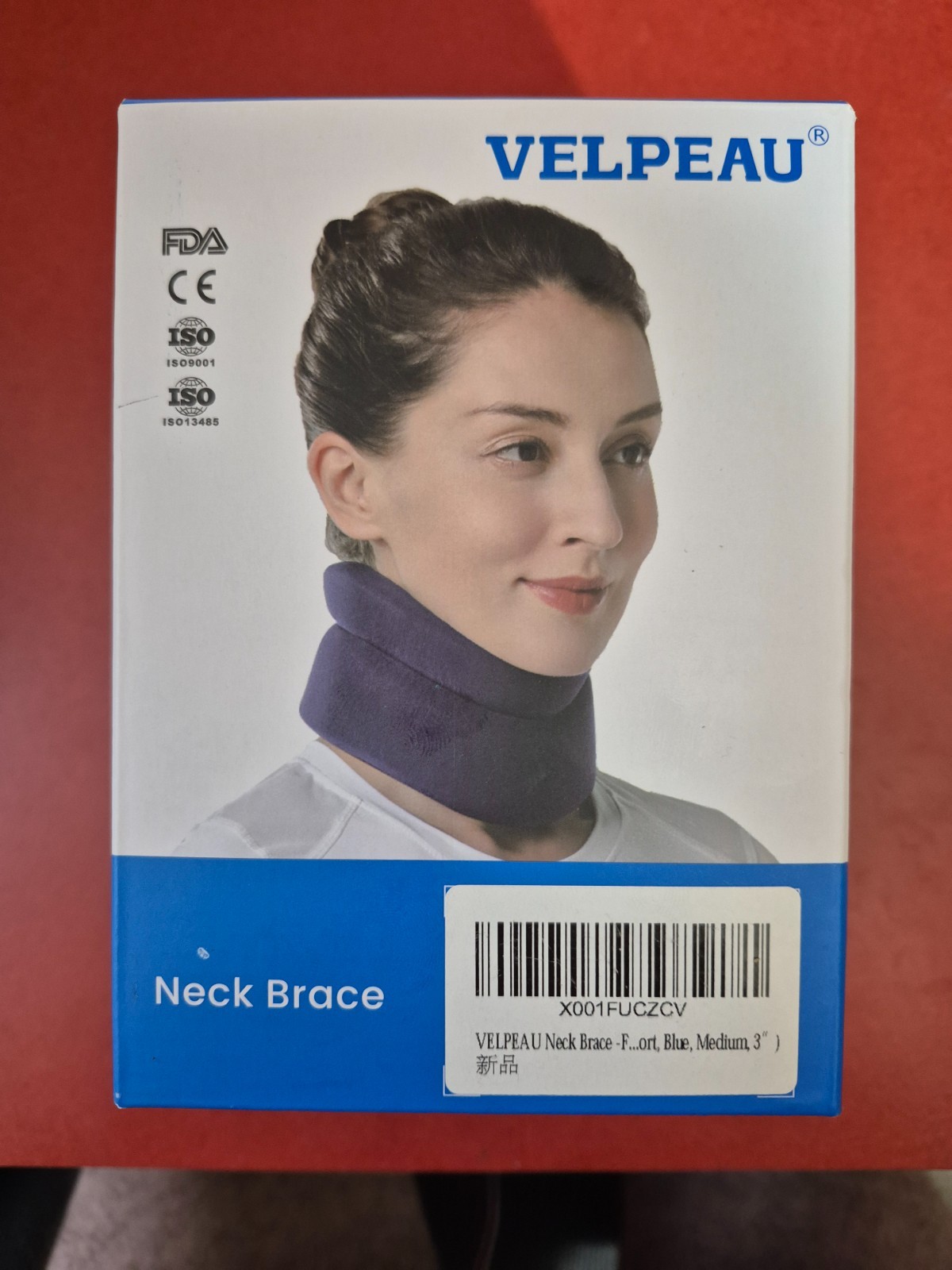 Velpeau Neck Brace VP0201 Comfort Version Medium Color Navy Blue