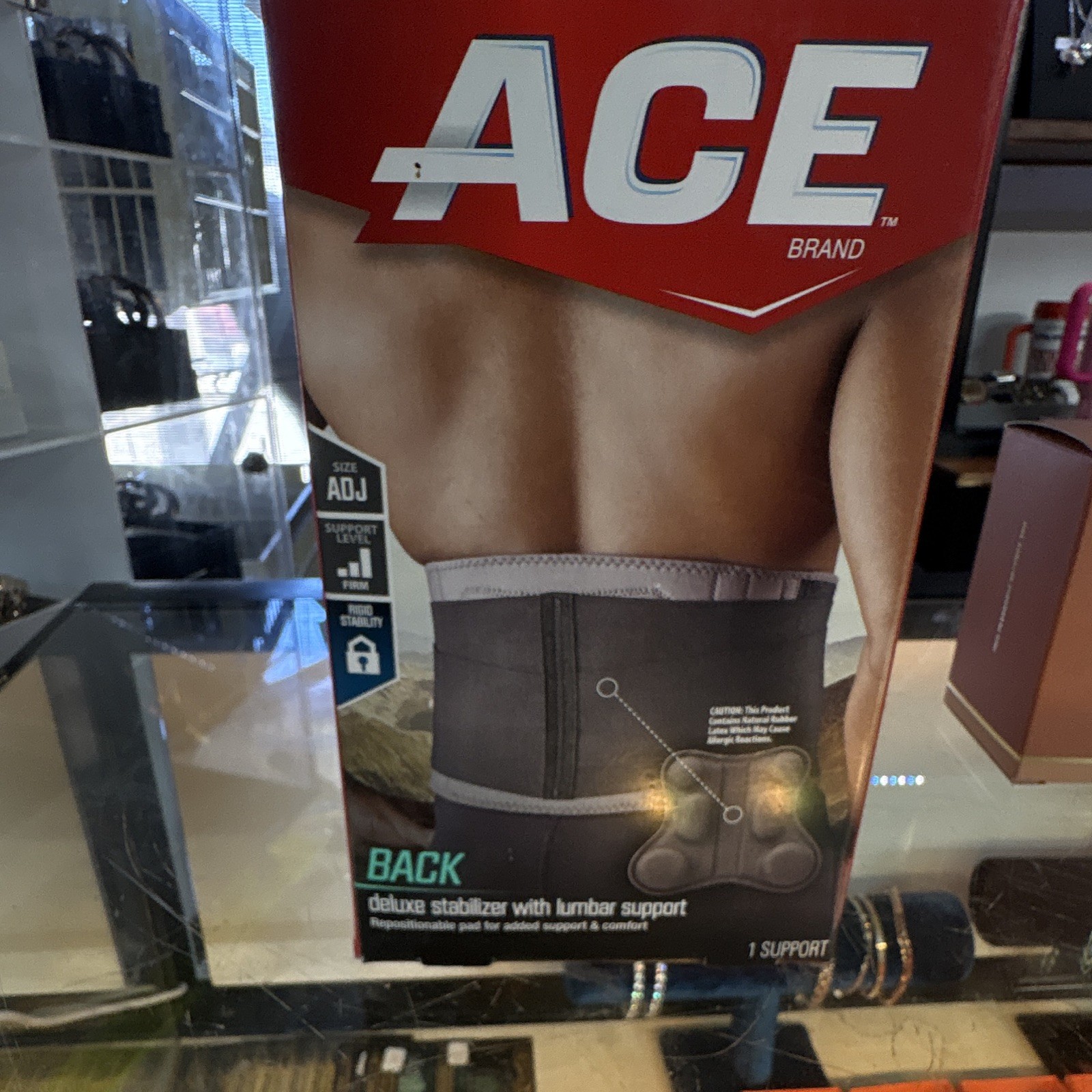 ACE Deluxe Back Stabilizer Lumbar Support Adjustable Black/Gray